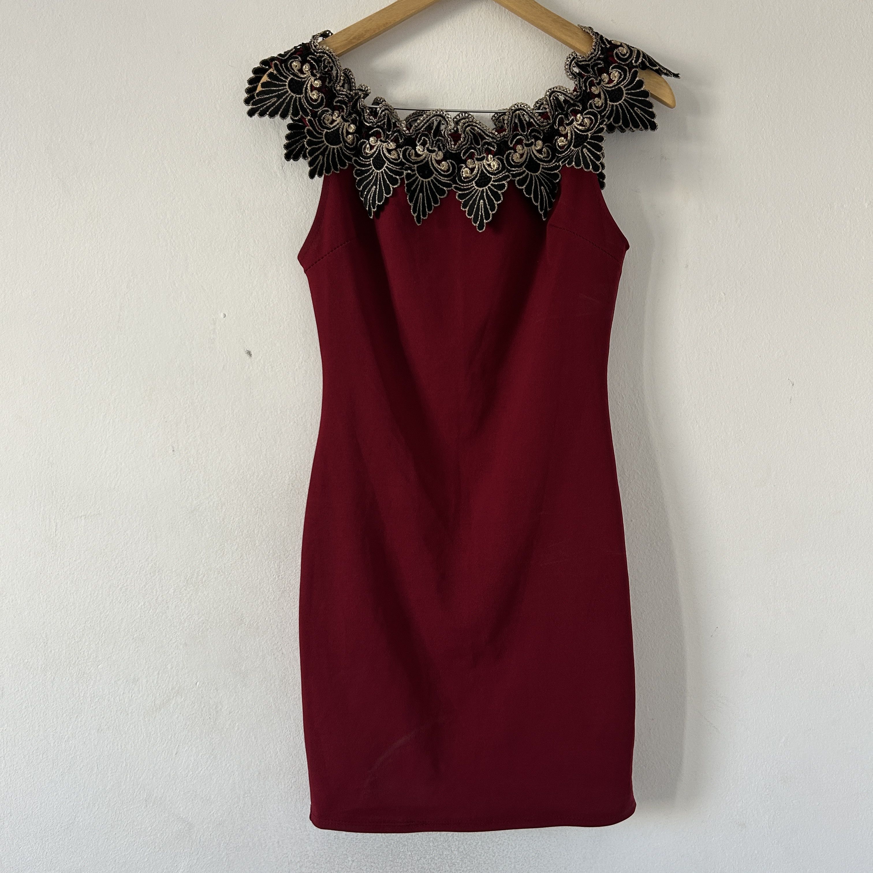 Vintage Vintage Burgundy Hue Bodycon Dress Size M / US 6-8 / IT 42-44 - 8 Thumbnail