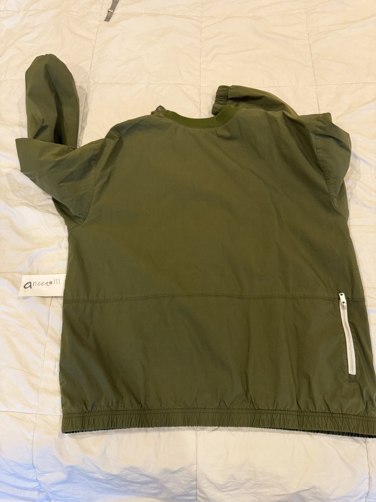 Nike NSW Style Essentials Lined Crewneck Rough Green Size US XL / EU 56 / 4 - 4 Thumbnail