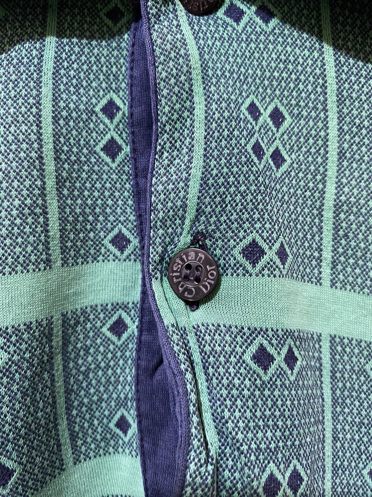 Dior 90s Christian Dior Monsieur Pattern Polo Shirt Size US L / EU 52-54 / 3 - 5 Thumbnail