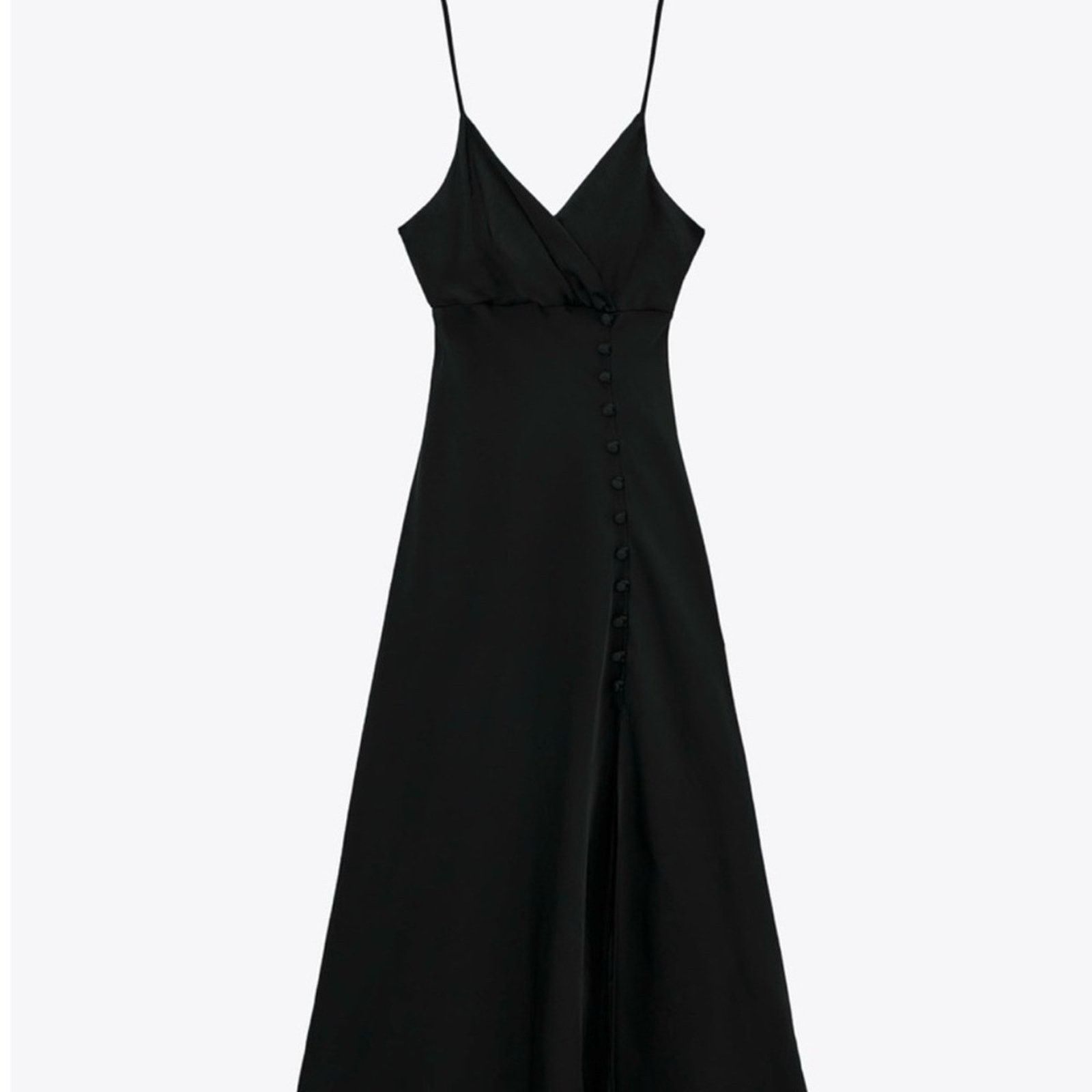 Zara New Zara Chic Black Maxi Dress with Button Detail size XS Size XS / US 0-2 / IT 36-38 - 10 Thumbnail