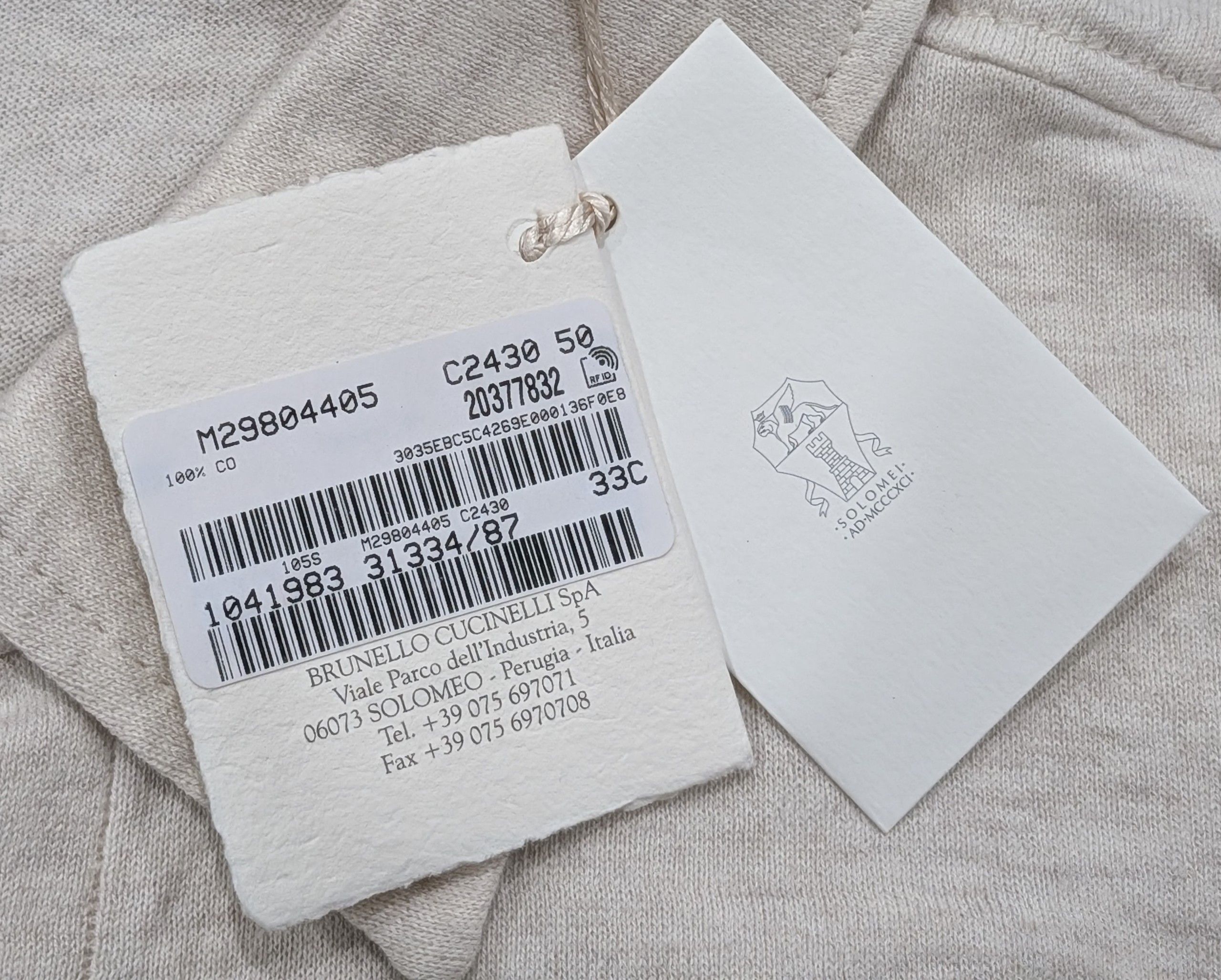 Brunello Cucinelli Brunello Cucinelli Cotton LS Button Up Shirt Oatmeal 50 Size US M / EU 48-50 / 2 - 8 Thumbnail