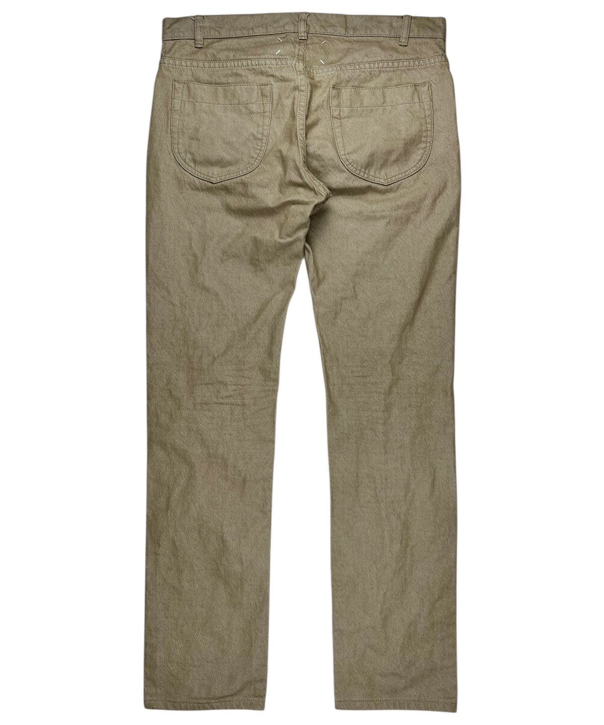 Maison Margiela AW12 Maison Margiela Line 10 Stitched Beige Slim Denim Jeans Size US 30 / EU 46 - 2 Thumbnail