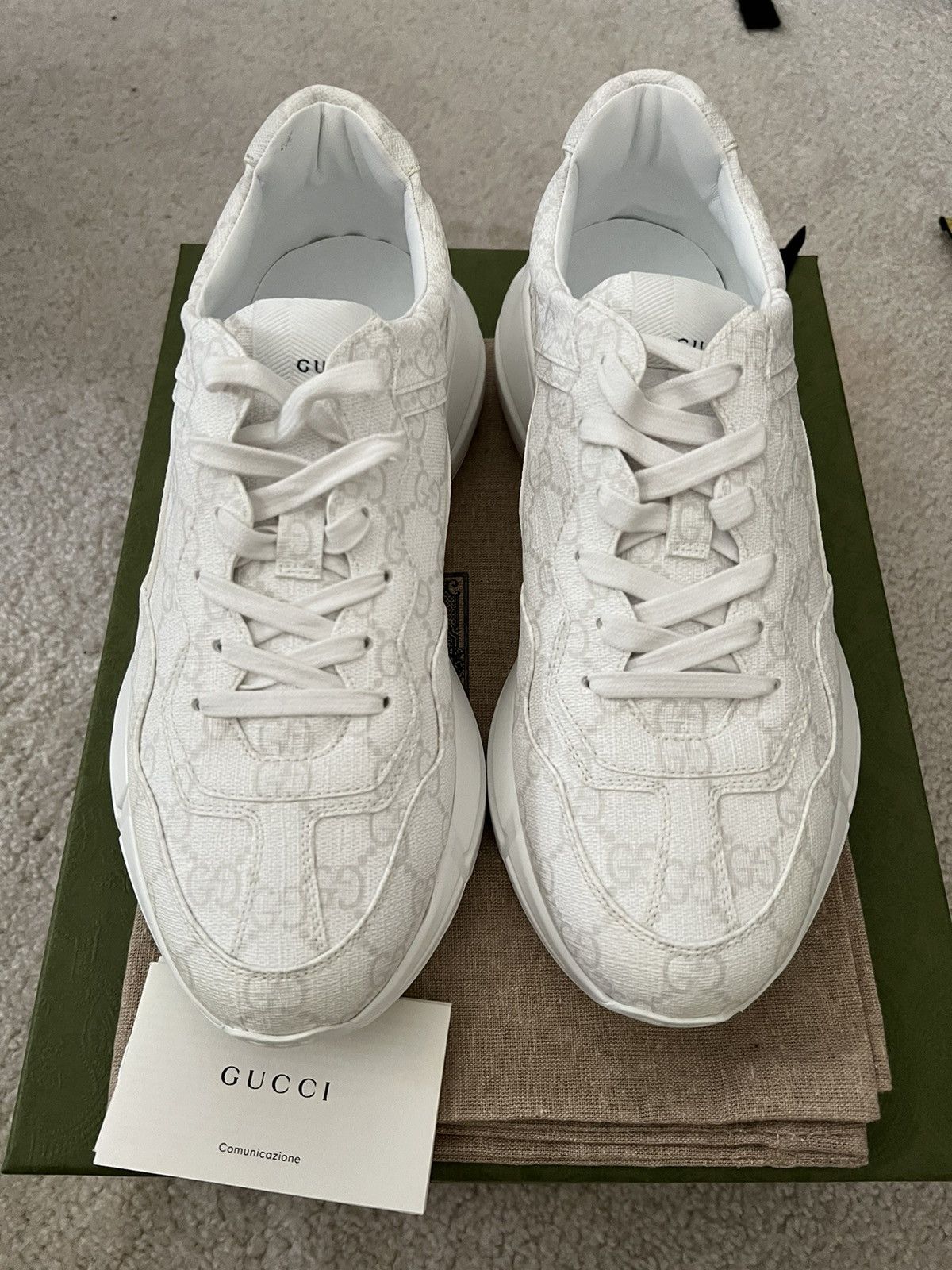Gucci Gucci Rhyton White GG Supreme Size US 8 / EU 41 - 3 Thumbnail
