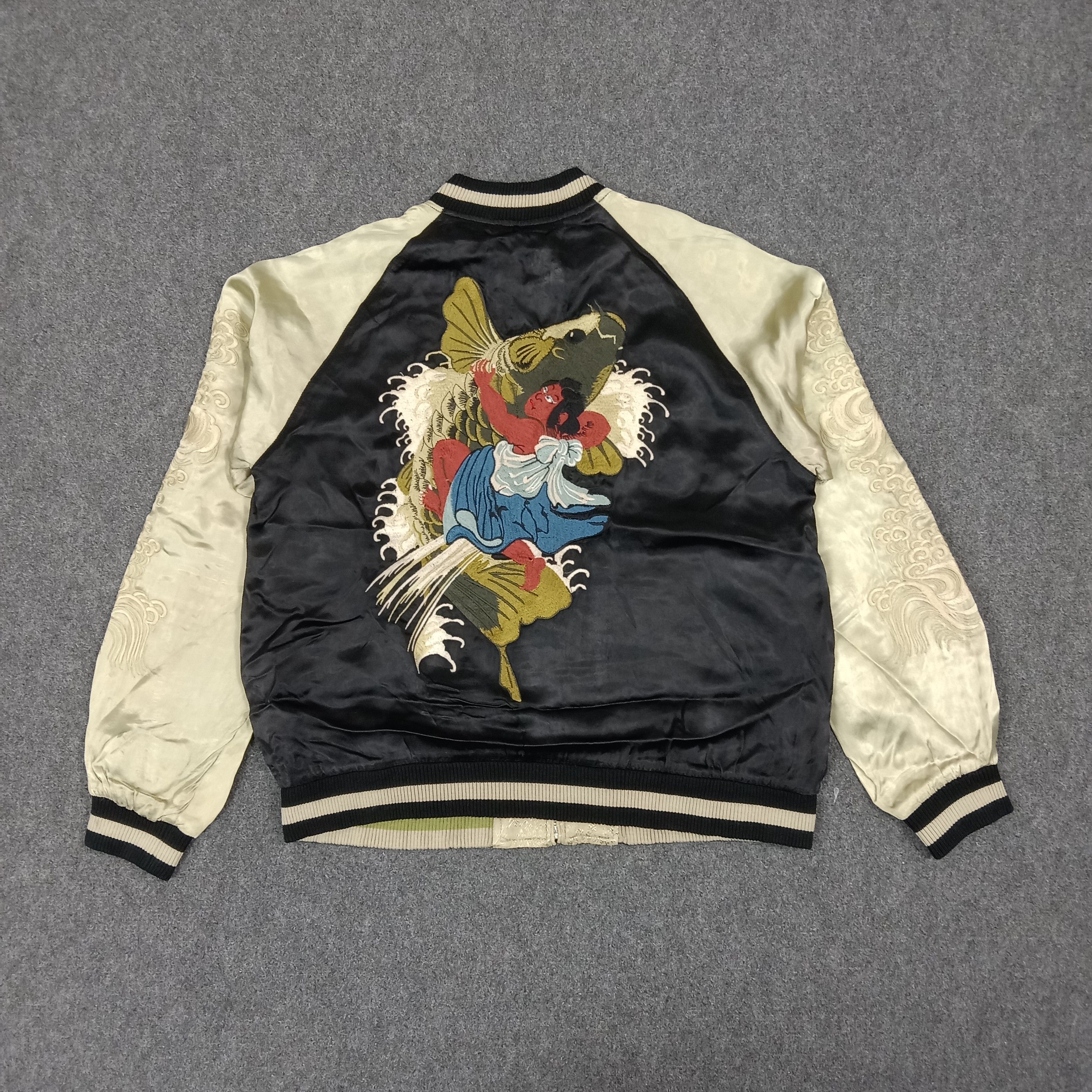 Japanese Brand Japanese Classic Script Reversible Sukajan Jacket C262N13 Size US M / EU 48-50 / 2 - 1 Thumbnail