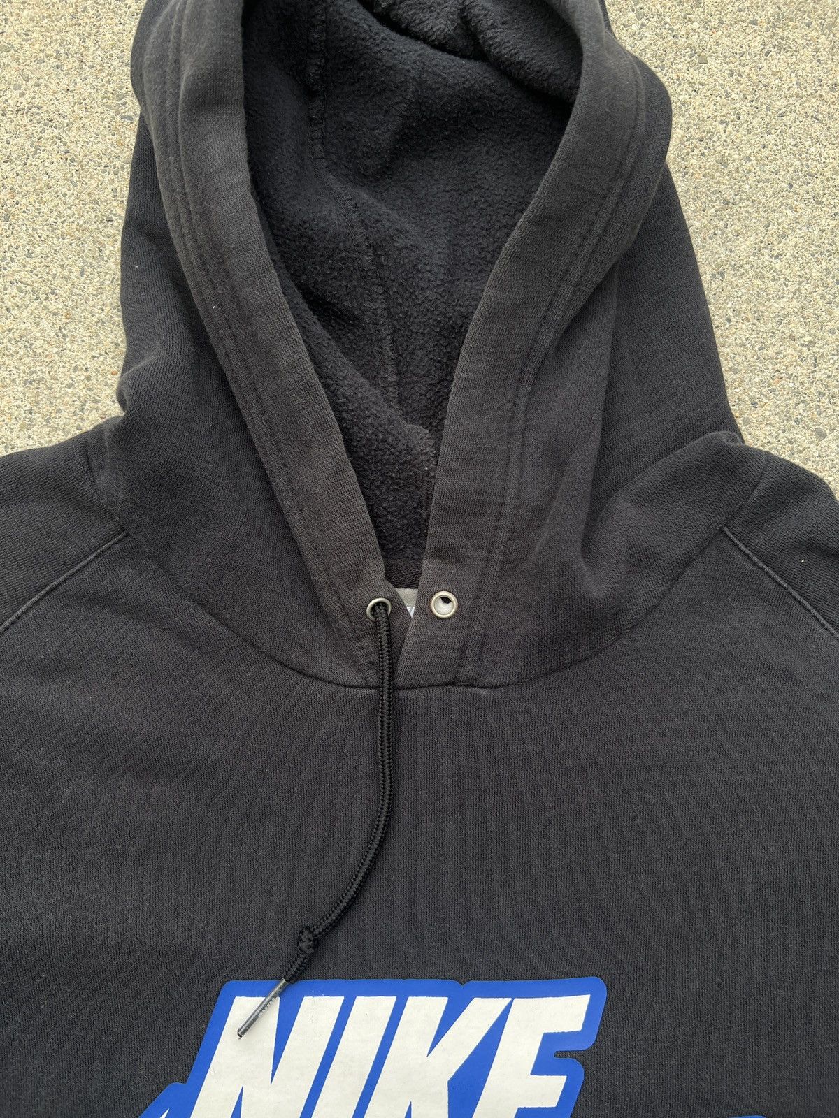 Nike 2006 Nike Black/Blue Solo Swoosh Pull Over Hoodie Size US XL / EU 56 / 4 - 9 Thumbnail