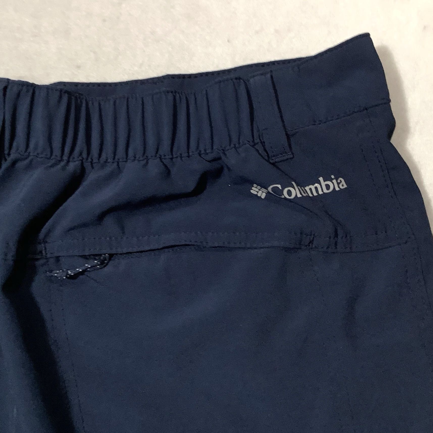Vintage Columbia Men’s Shorts Size 38 Blue Cargo Zip Pocket Bermuda Casual Workwear Regular Inseam 9 in Polyester Spandex Logo Pocket Columbia Size US 38 / EU 54 - 7 Thumbnail