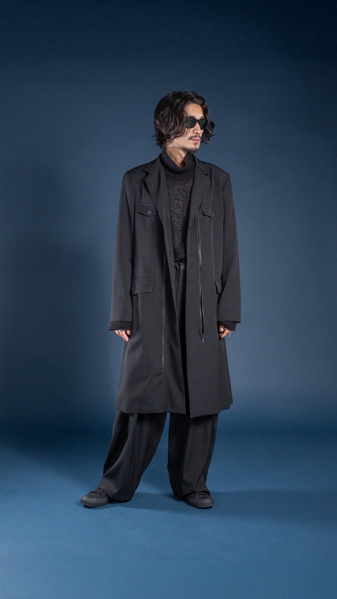 Yohji Yamamoto Yohji Yamamoto Pour Homme WOOL 3BUTTONS ZIP LONG COAT Jacket Size US S / EU 44-46 / 1 - 10 Thumbnail