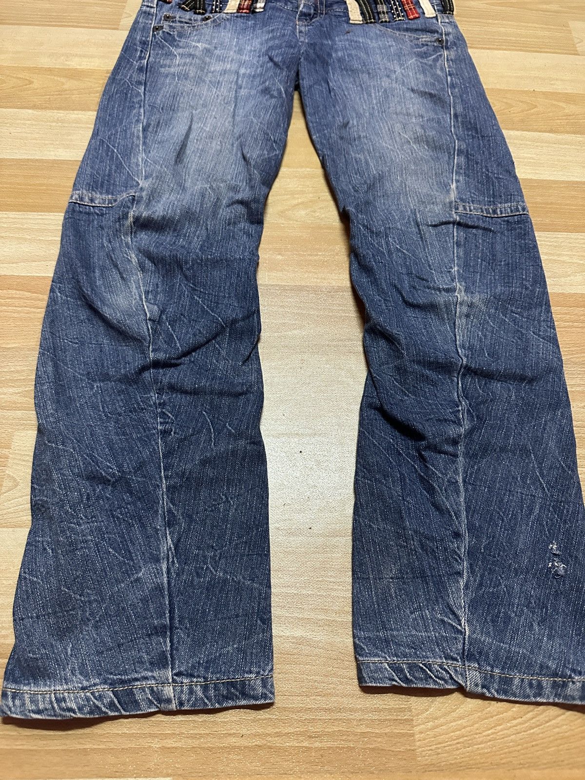 Japanese Brand × Tornado Mart Rare 🔥Double waist Leg twisted Denim Size US 32 / EU 48 - 3 Thumbnail