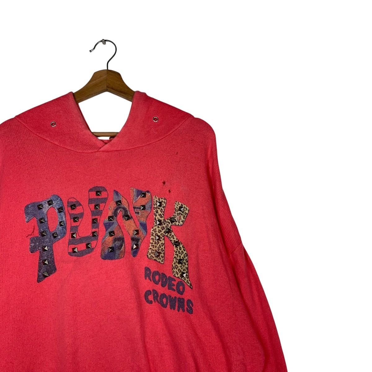 Japanese Brand PUNK Rodeo Crown Big Logo Pullover Hoodies #1432-C65 Size ONE SIZE - 5 Thumbnail