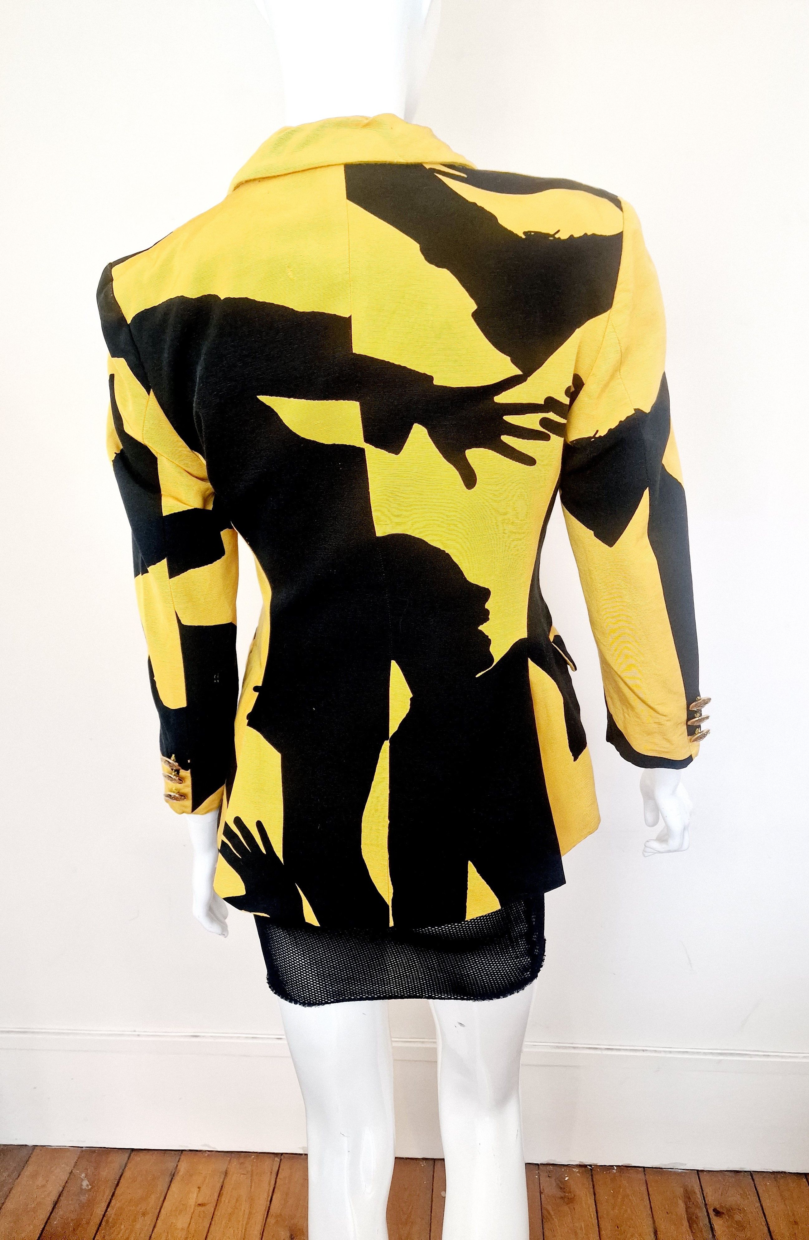 Moschino Moschino Silhouette Black Figures Legs Arms Blazer Jacket Size M / US 6-8 / IT 42-44 - 4 Thumbnail