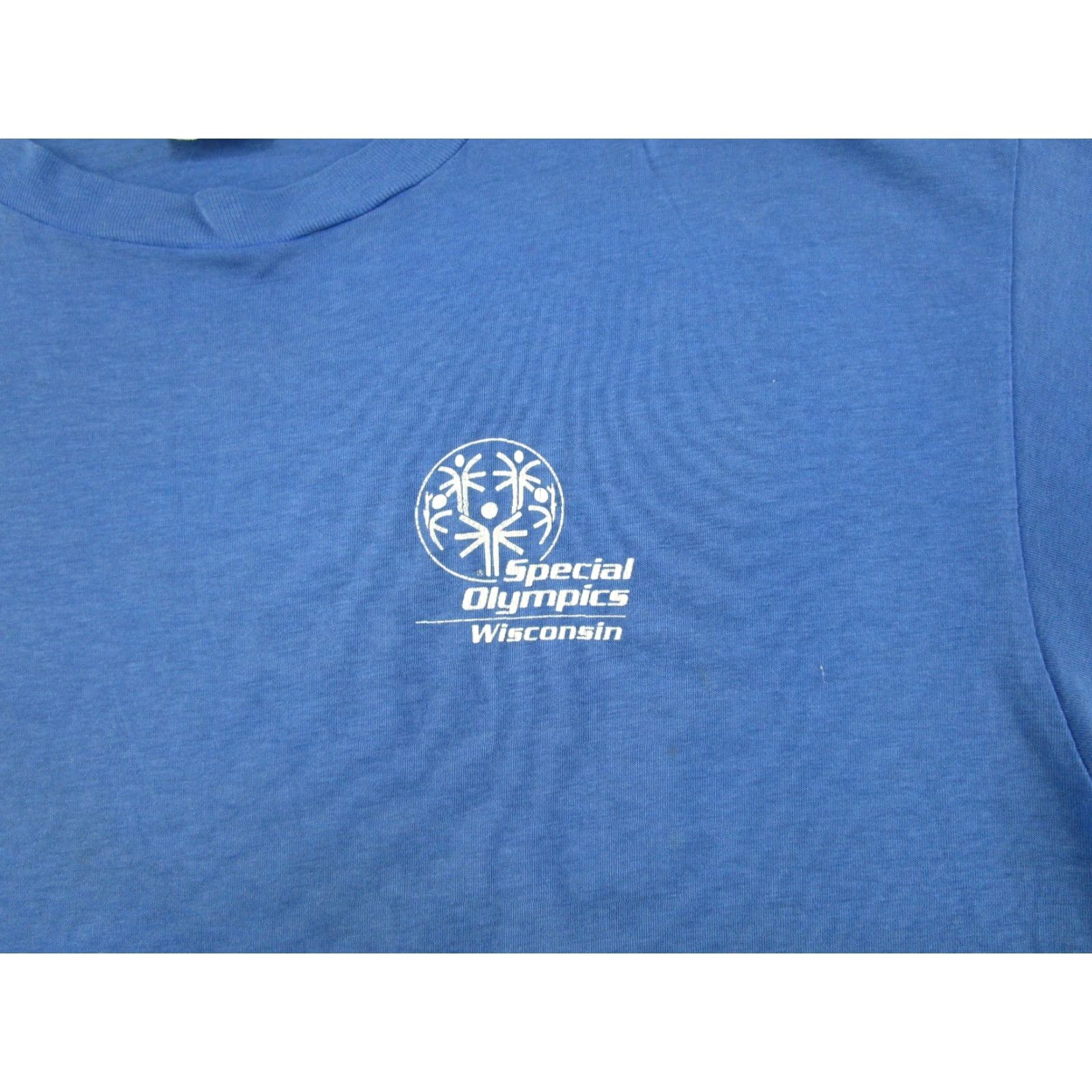 Hanes VINTAGE Hanes WSO Shirt 2XL Blue 90s Wisconsin Special Olympics T-Shirt Men Short Sleeve Crew Neck Cotton Size 2XL Vintage 90s Theme Sports Size US XXL / EU 58 / 5 - 2 Thumbnail
