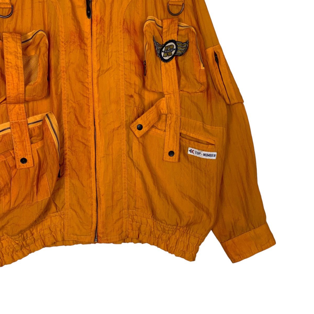 Japanese Brand Vintage POLE PCSMON Orange Parachute Nylon Jacket #1307-C59 Size US XL / EU 56 / 4 - 4 Thumbnail