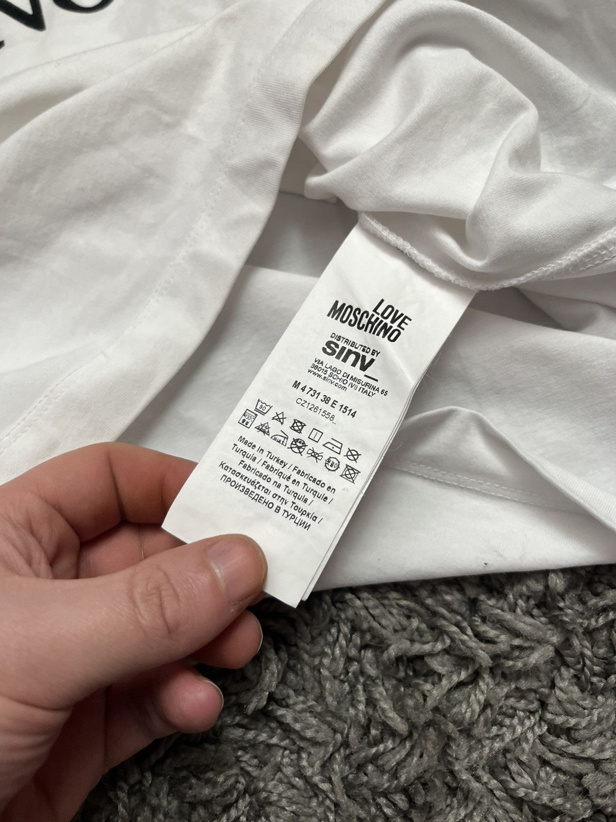 Moschino Love Moschino Est. 2008 Milano Graphic Tee White Size US XL / EU 56 / 4 - 6 Thumbnail
