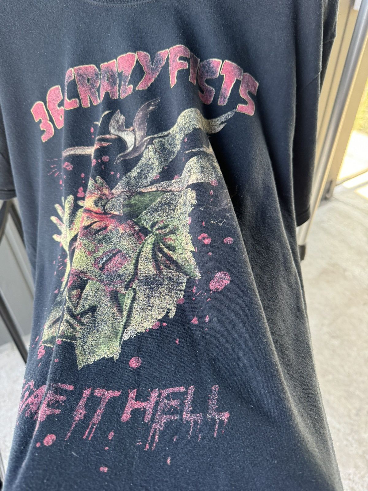 Band Tees × Vintage Crazy Fists 36 We GaveIt Hell Vintage tee Size US L / EU 52-54 / 3 - 5 Thumbnail