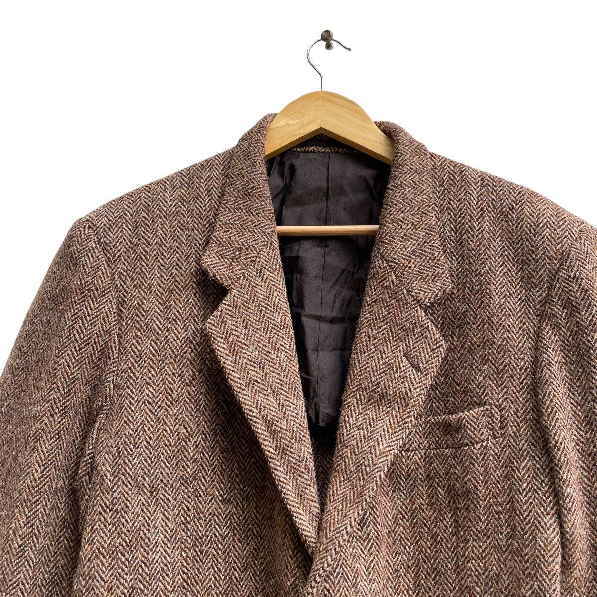 Designer × Harris Tweed × Japanese Brand 💥Vintage Harris Tweed x Grass Men’s Jun Saito Herringbone Size US M / EU 48-50 / 2 - 3 Thumbnail