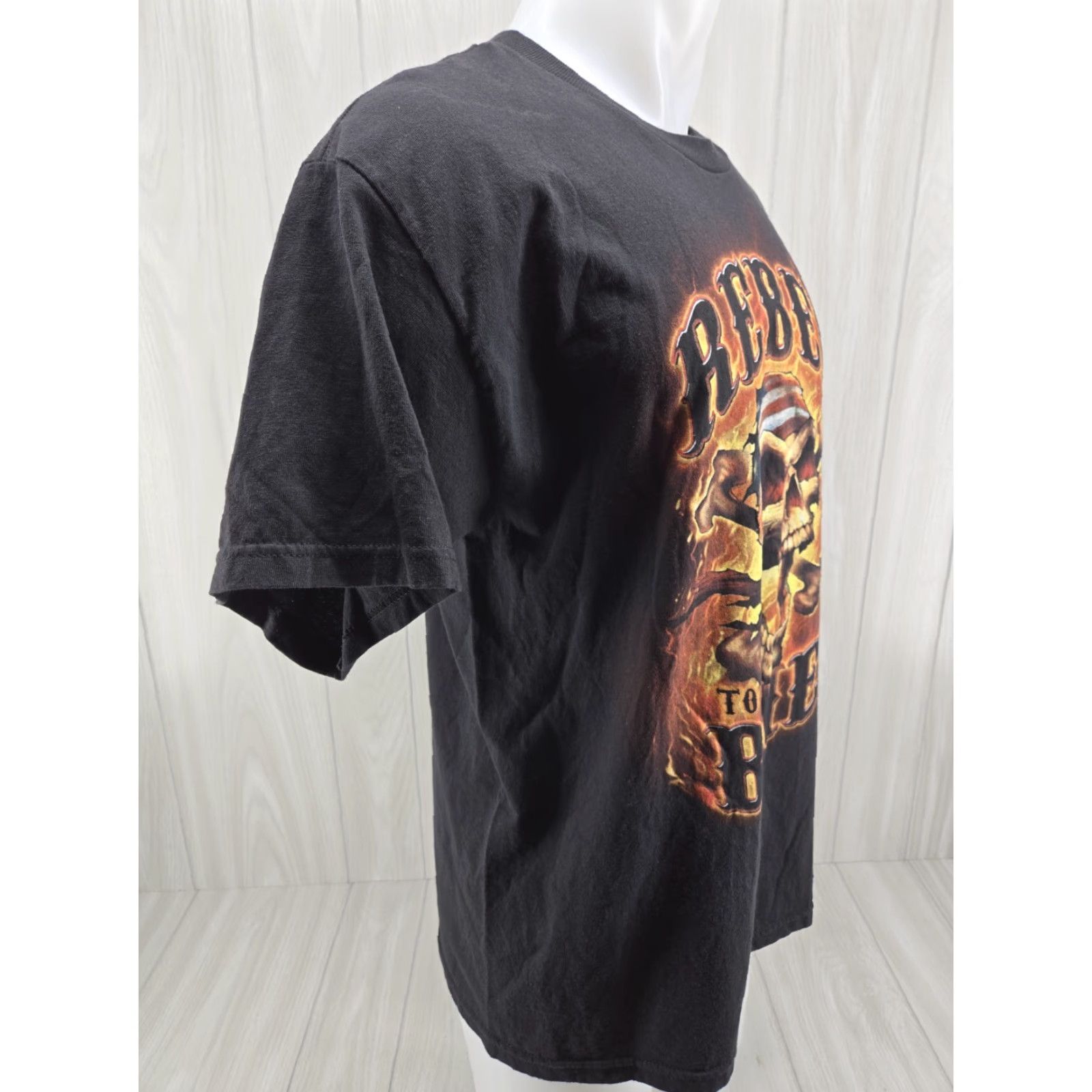 Bones Vintage Rebel to the Bone T-Shirt Skull Black Large Mens Short Sleeve Size US L / EU 52-54 / 3 - 6 Thumbnail