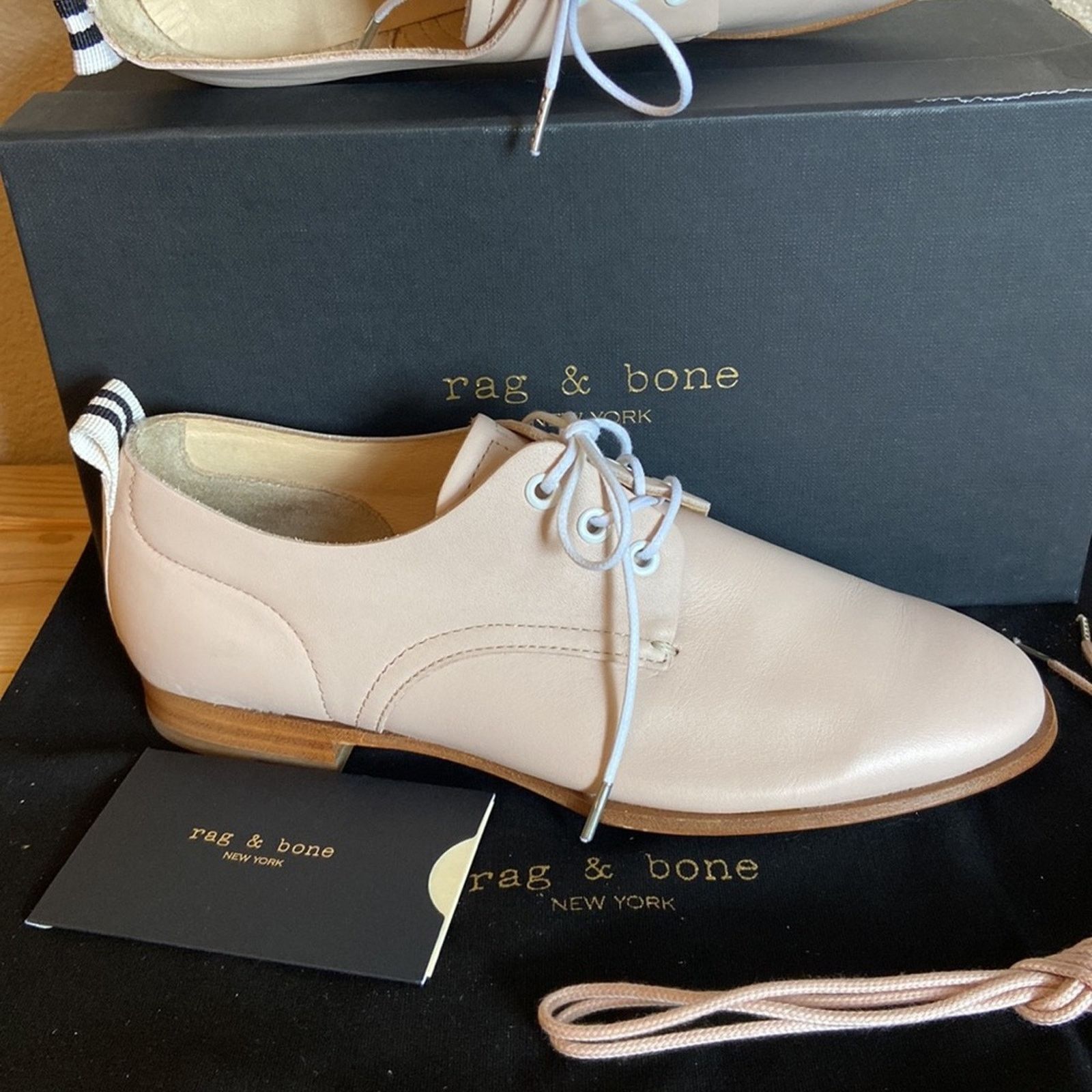 Rag & Bone NEW! rag & bone AUDREY 39.5 9.5 Pink Leather Loafer Oxford Size US 9.5 / IT 39.5 - 7 Thumbnail