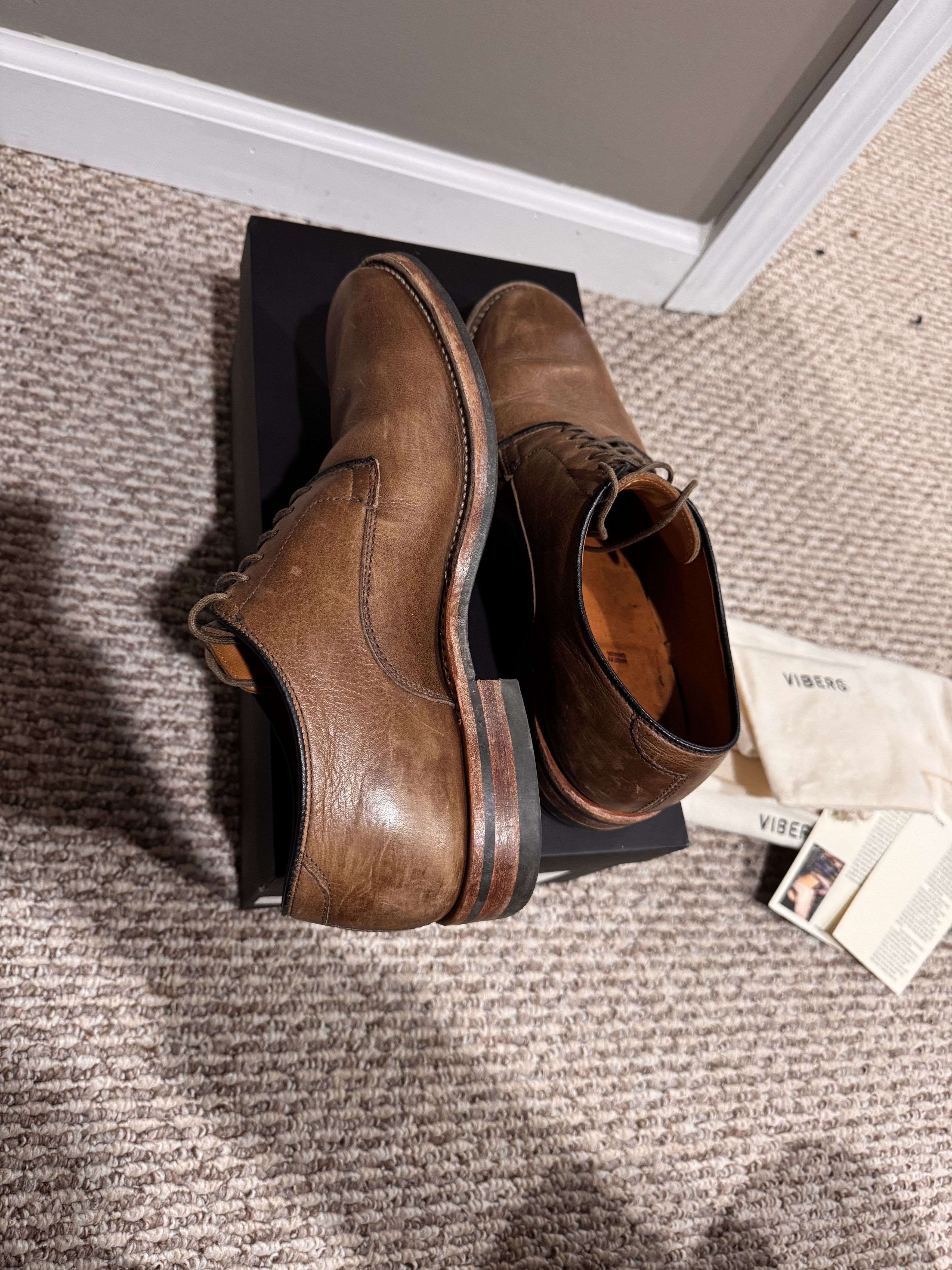 Viberg Derby Shoe Stone Oiled Calf Size US 7.5 / EU 40-41 - 12 Thumbnail