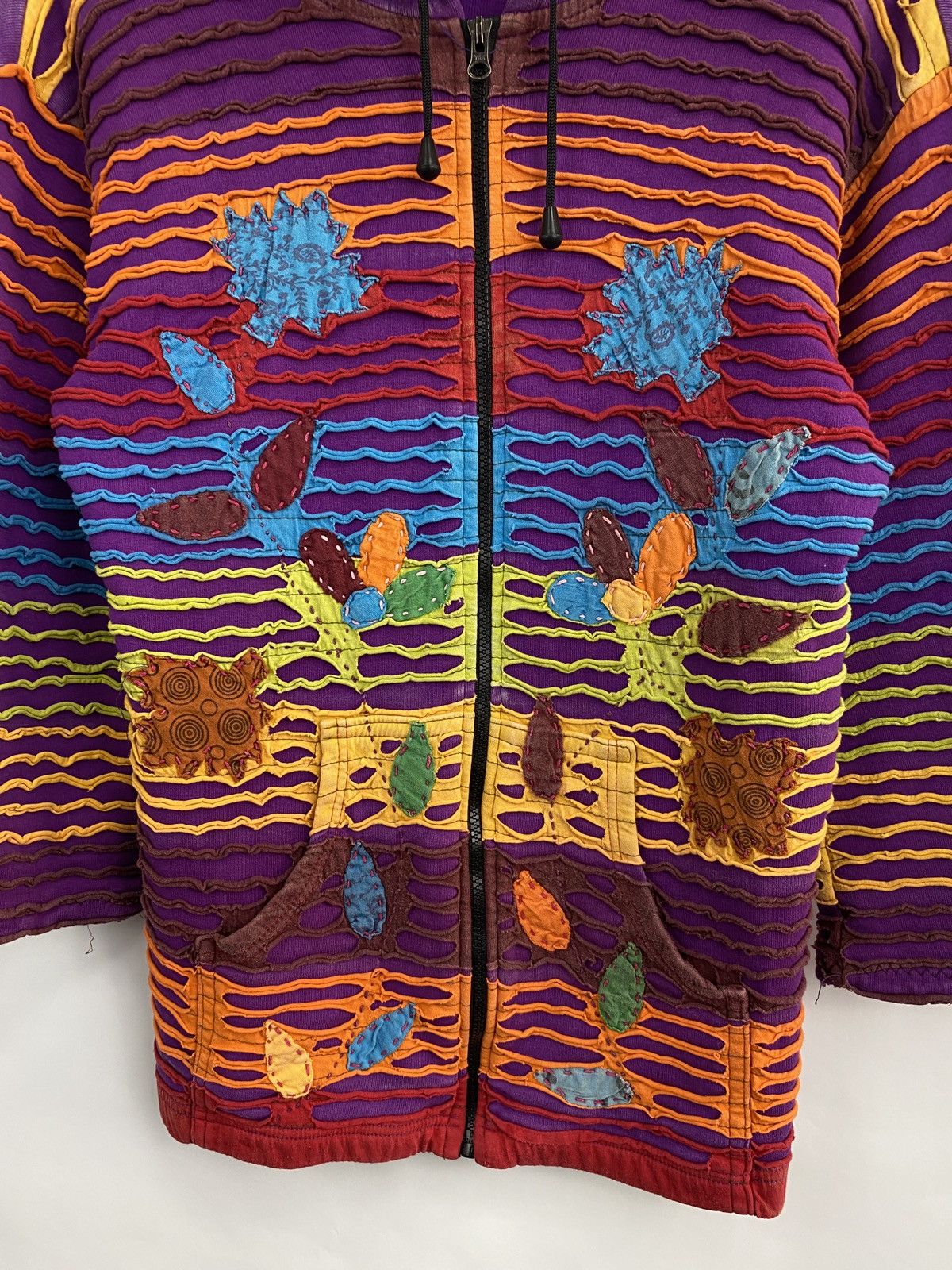Custo Barcelona ☮️ 🍄 LSD Asymmetry Hippie Peace Art Hoodie rare kapital Y2K Size S / US 4 / IT 40 - 4 Thumbnail