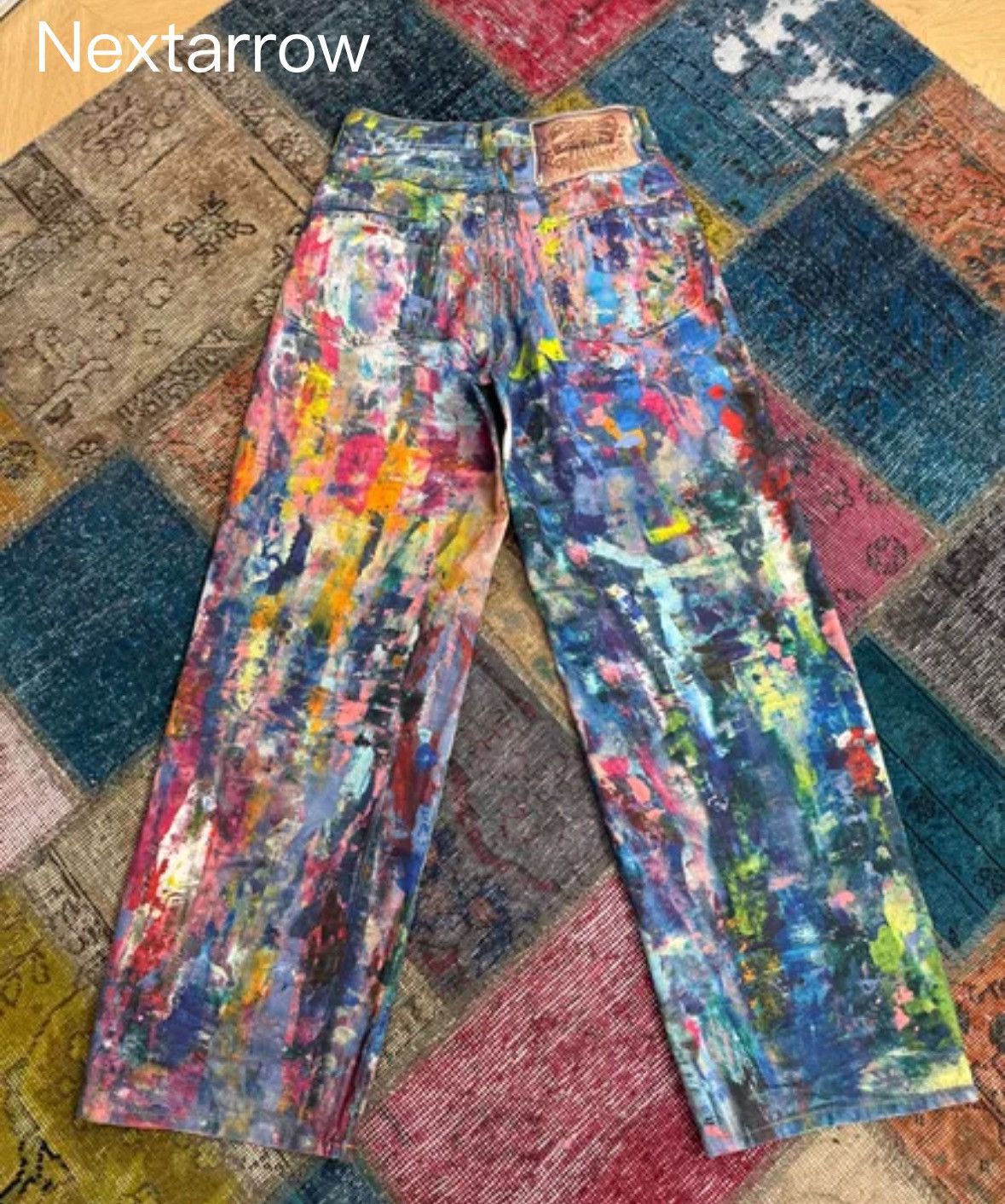 Acne Studios Acne studios Baggy color low-waisted wide-leg pants Size US 36 / EU 52 - 2 Thumbnail