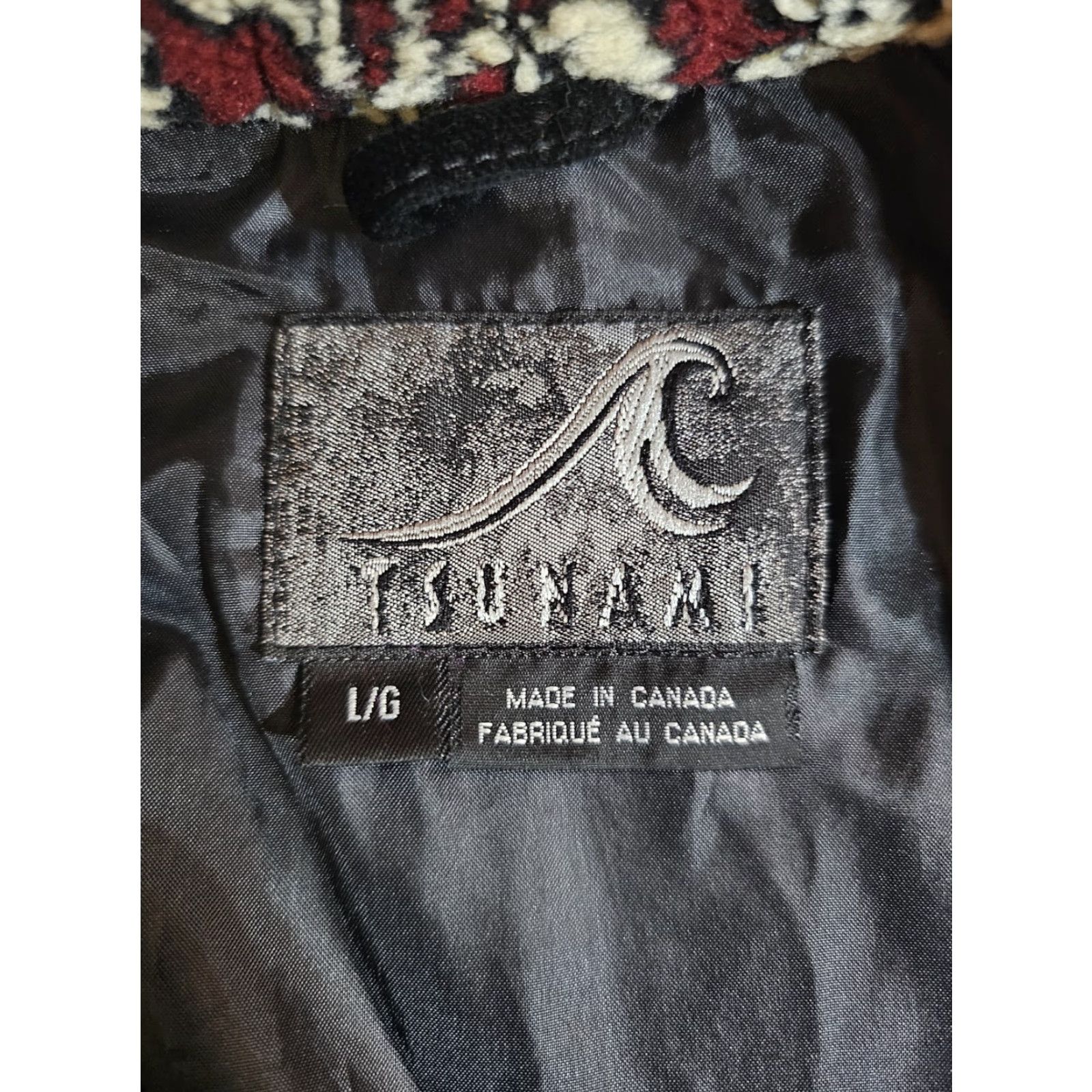 Vintage VINTAGE Tsunami Red Floral Design Fleece Jacket Womens Size Large Cardigan Mock Neck Long Sleeve Size L / US 10 / IT 46 - 4 Thumbnail