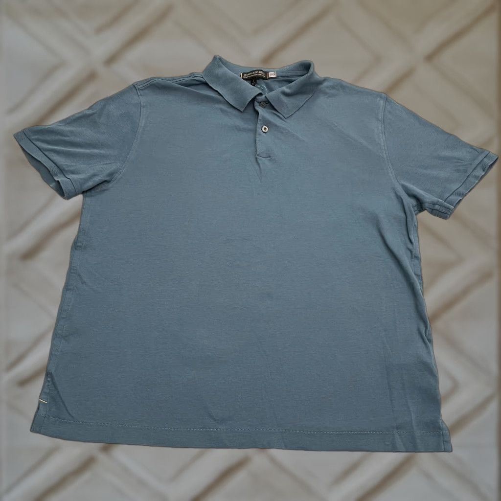 Banana Republic VINTAGE Banana Republic Polo Shirt Mens Large Blue Short Sleeve Collared Golf Tennis Top Size US L / EU 52-54 / 3 - 1 Thumbnail