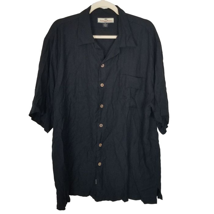 tommy-bahama-tommy-bahama-mens-xxl-black-short-sleeves-button-up-shirt