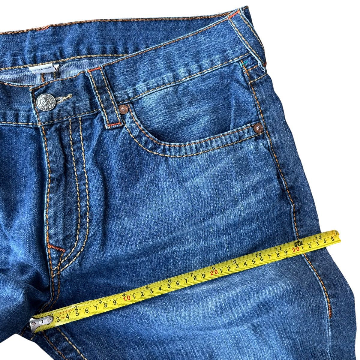True Religion × Vintage TRUE RELIGION RICKY BIG T STRAIGHT JEANS DENIM VINTAGE Size US 38 / EU 54 - 10 Thumbnail