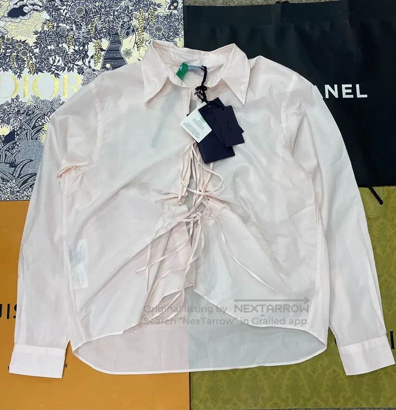 Prada Prada 25 new pink laced shirts Size XS / US 0-2 / IT 36-38 - 1 Thumbnail