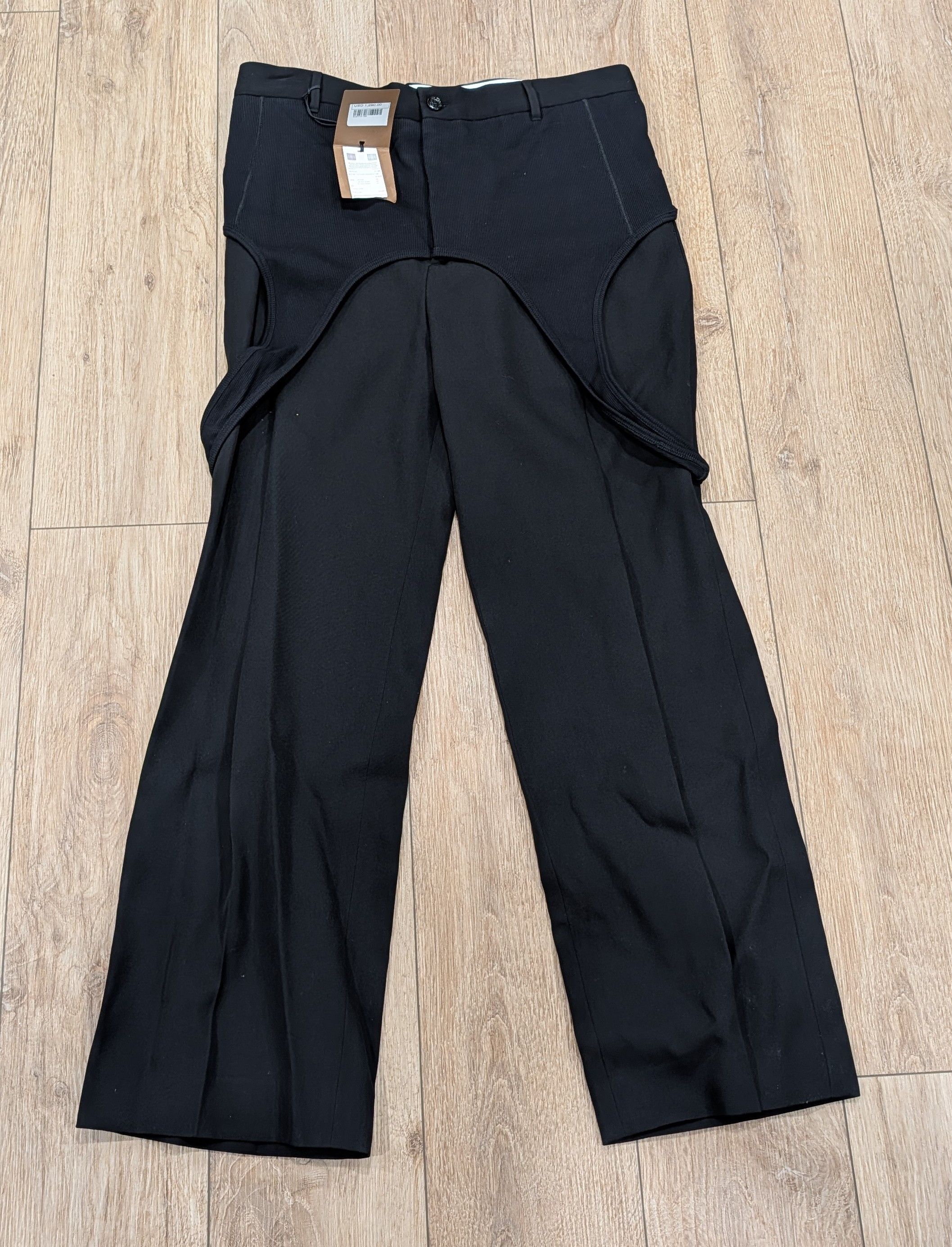 Burberry Burberry Panel Detail Tailored Trousers Pants Black 48 US 32 Size US 32 / EU 48 - 1 Thumbnail