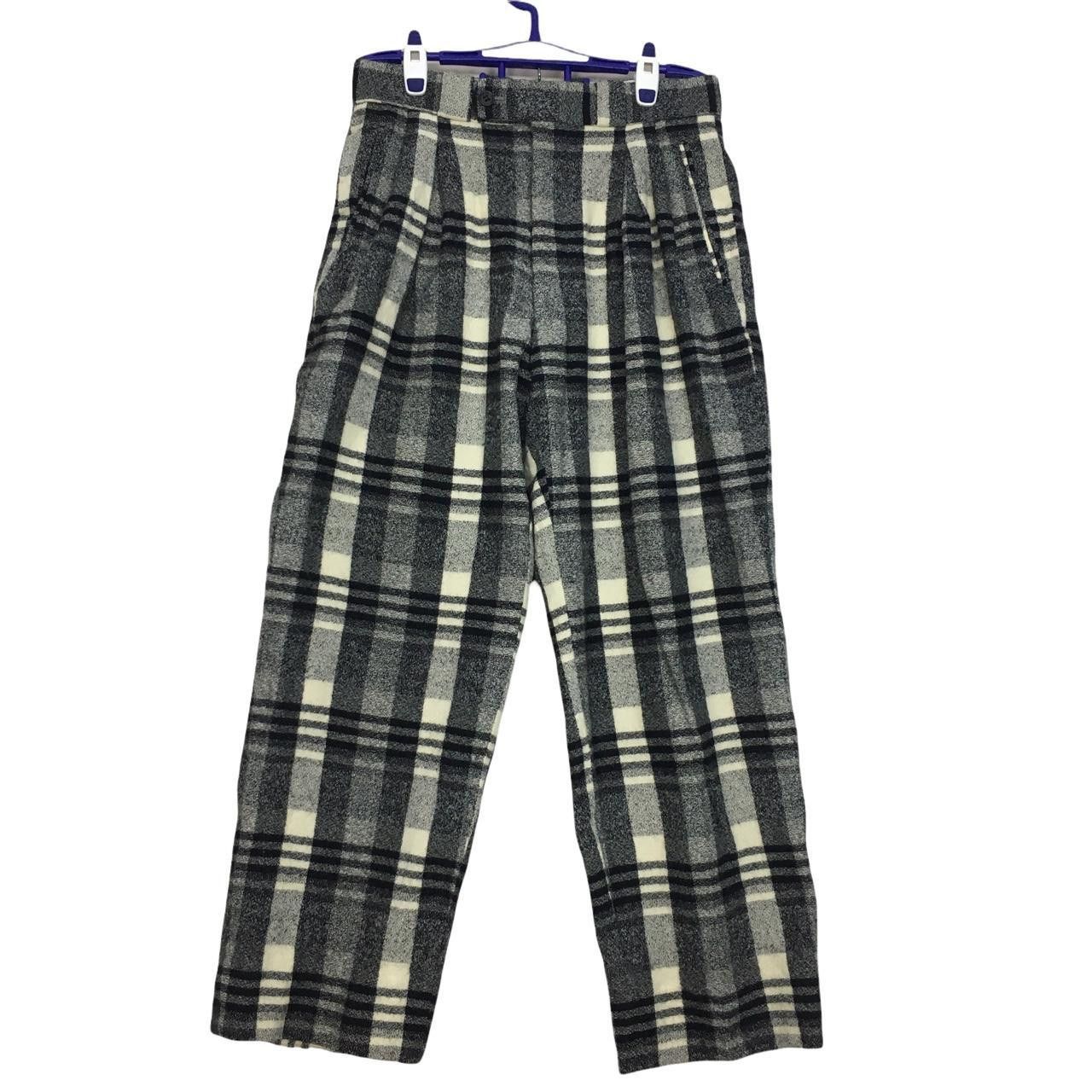Vintage Vtg BELGRENO HOMME Plaid Long Pants Trousers Casual Pants Size US 26 / EU 42 - 1 Thumbnail