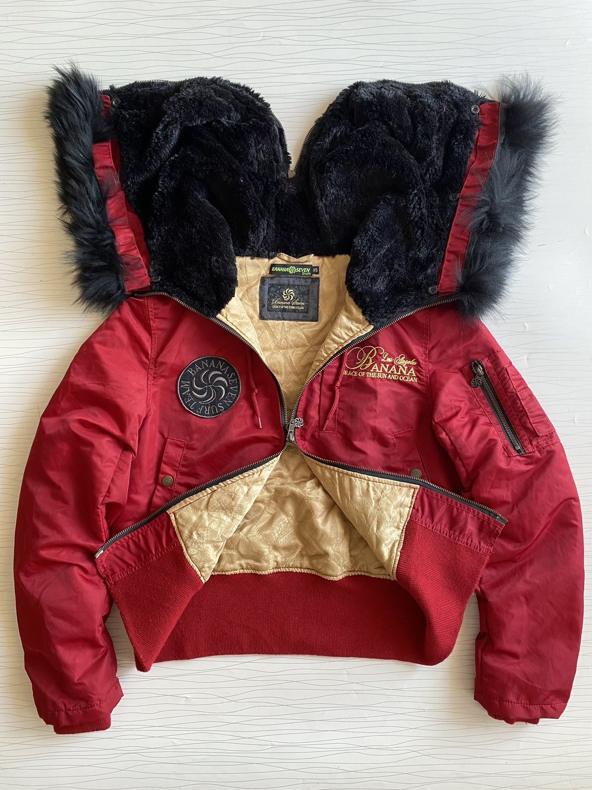 If Six Was Nine × Japanese Brand × Levi's RARE BANANA SEVEN FUR N2B BOMBER JACKET Size US XS / EU 42 / 0 - 10 Thumbnail