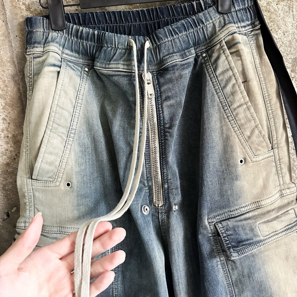 Rick Owens RUNWAY EDFU SS23 Double Cargo Jumbo Bela Mineral Wash Pants Size US 32 / EU 48 - 5 Thumbnail
