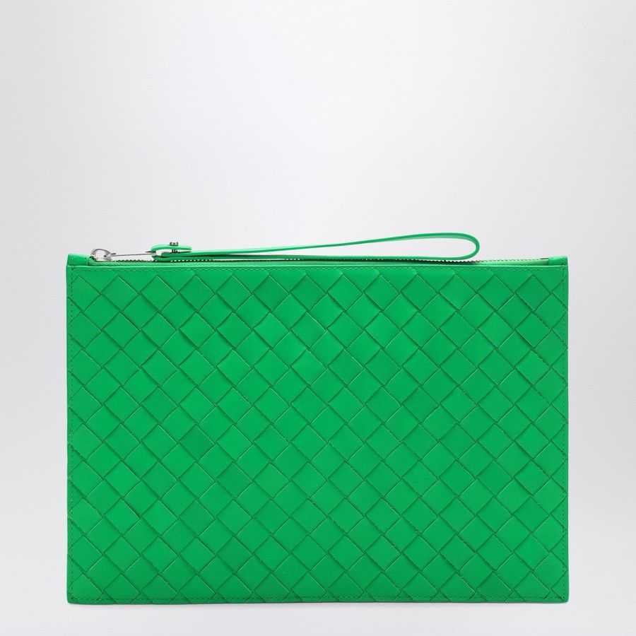 Bottega Veneta o1d2blof0226 Size: OS / Intrecciato Pouch in Parakeet Green Size ONE SIZE - 1 Thumbnail