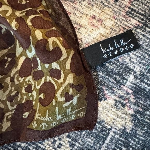 Nicole Miller Vintage Nicole Miller Studio Brown and Green Animal Print Si Size ONE SIZE - 4 Thumbnail