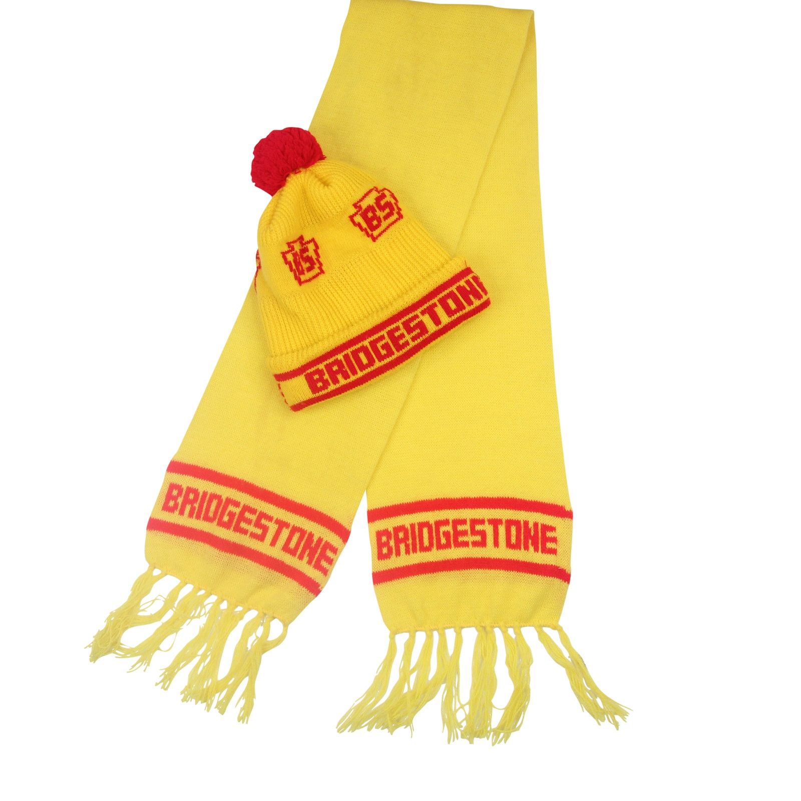 Vintage Vintage Bridgestone Tires knit Beanie Scarf Set Size ONE SIZE - 1 Thumbnail