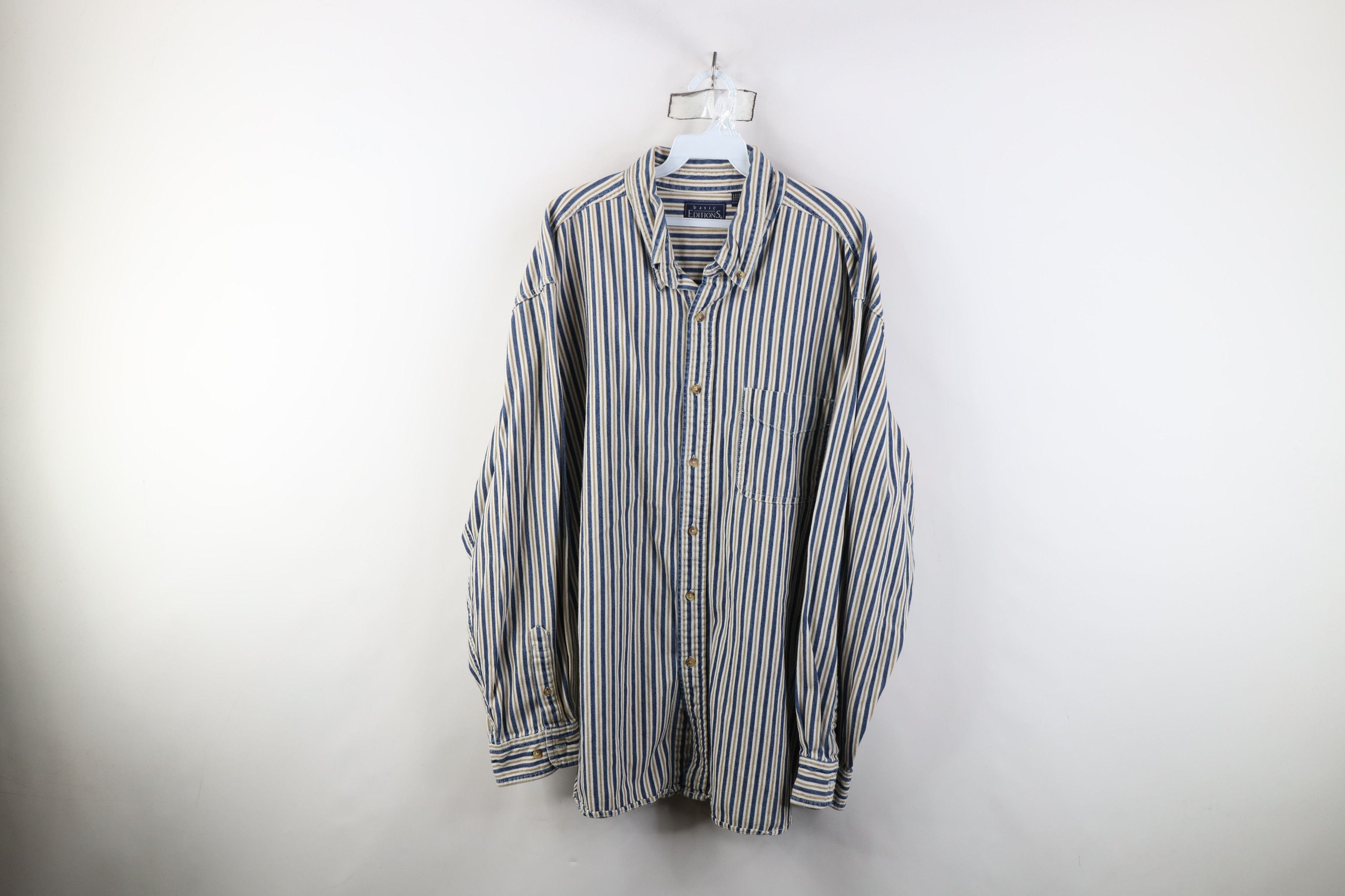 Vintage Vintage 90s Streetwear Denim Collared Button Down Shirt Size US XL / EU 56 / 4 - 1 Thumbnail