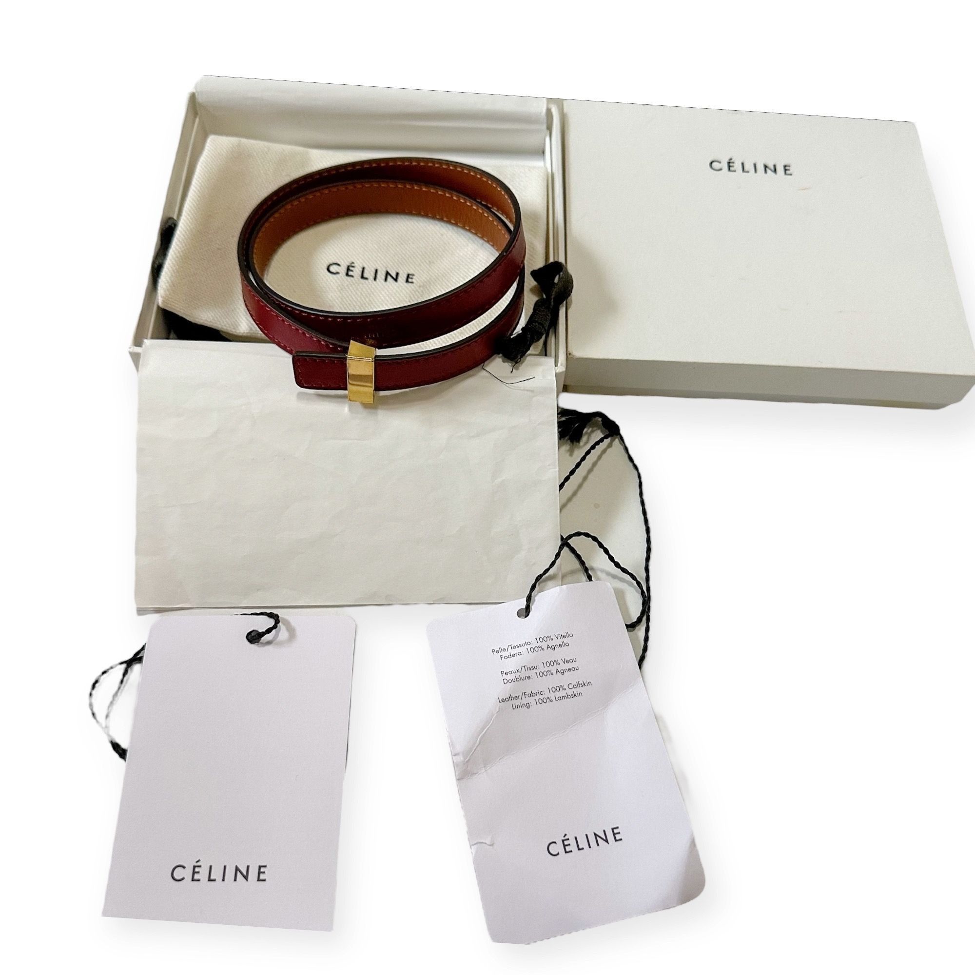 Celine Celine Triple Tour Wrap Leather Bracelet, Never used, In Ori Size ONE SIZE - 4 Thumbnail