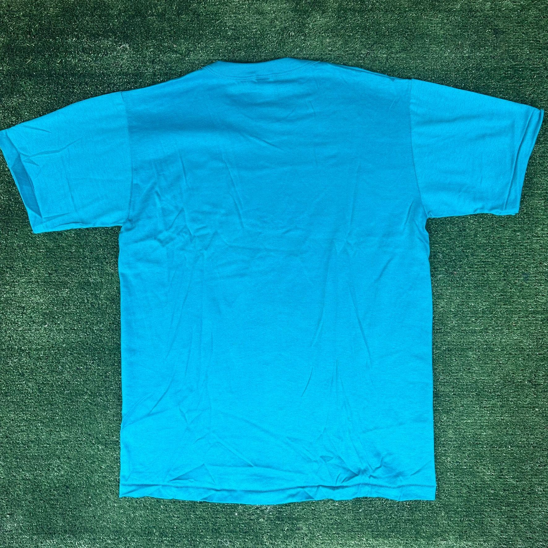 Russell Athletic Vintage 80s Russell Athletic Blue Blank T-Shirt Plain Single Size US M / EU 48-50 / 2 - 4 Thumbnail