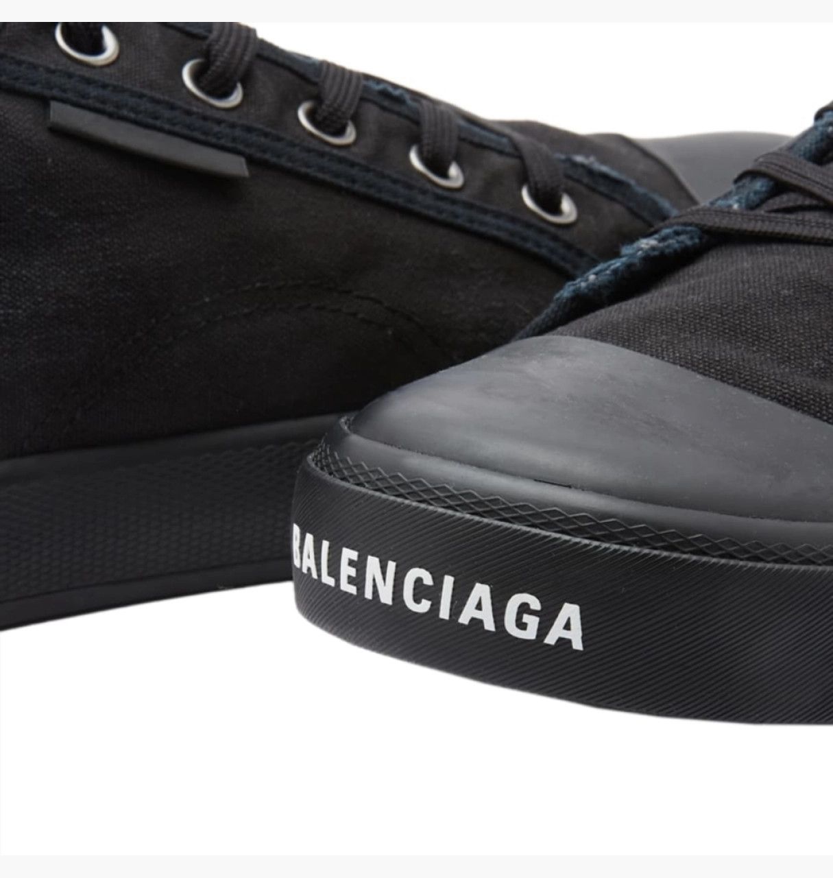 Balenciaga o1mt1gz0824 Paris Low Top Sneaker in Black Size US 6 / EU 39 - 5 Thumbnail