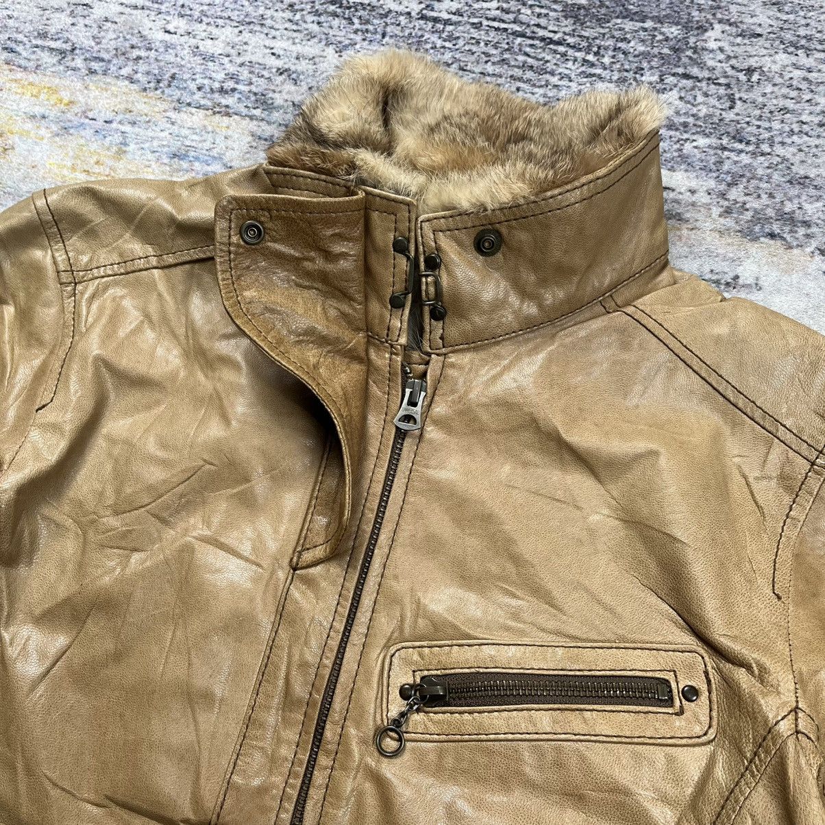 Issey Miyake Tete Homme fur collar rider leather jacket Size US S / EU 44-46 / 1 - 7 Thumbnail