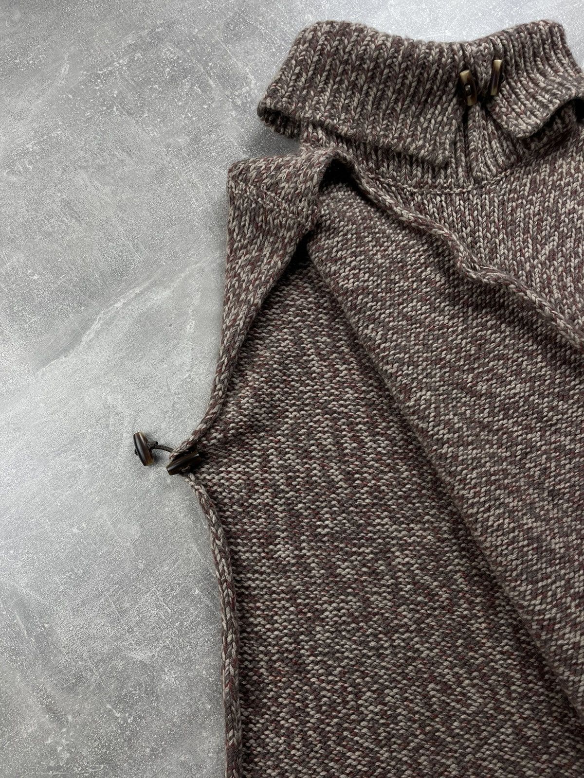 Other Della Ciana Cashmere Sleeveless Turtleneck Knit Vest Poncho Size M / US 6-8 / IT 42-44 - 9 Thumbnail