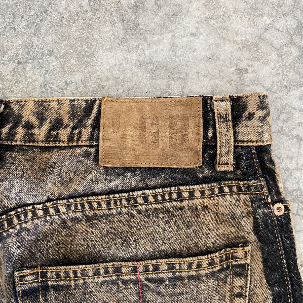 Le Grande Bleu (L.G.B.) L.G.B Rabbit Wide Leg Rusty Black Oversized Jeans Size US 31 - 20 Thumbnail