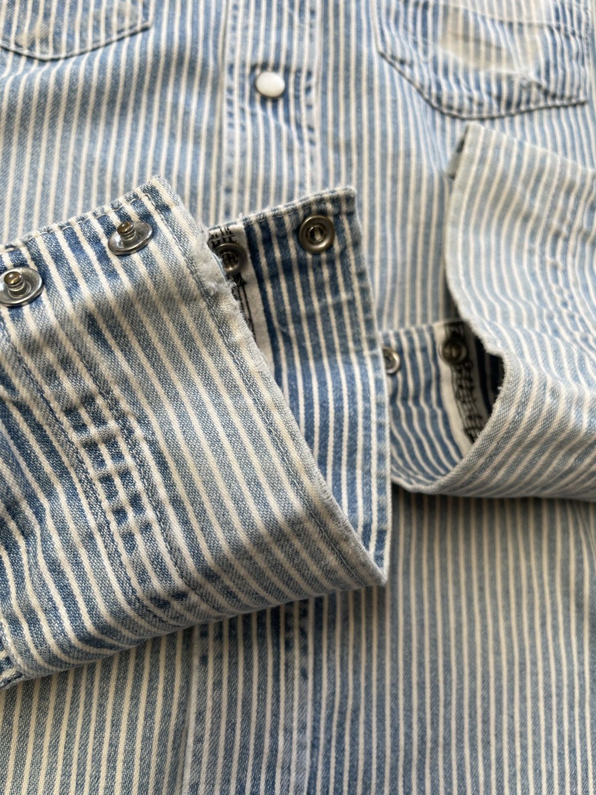 Number (N)ine Number (N)ine S08-NNS001C Zippo Hickory Denim Shirt Size US S / EU 44-46 / 1 - 24 Thumbnail