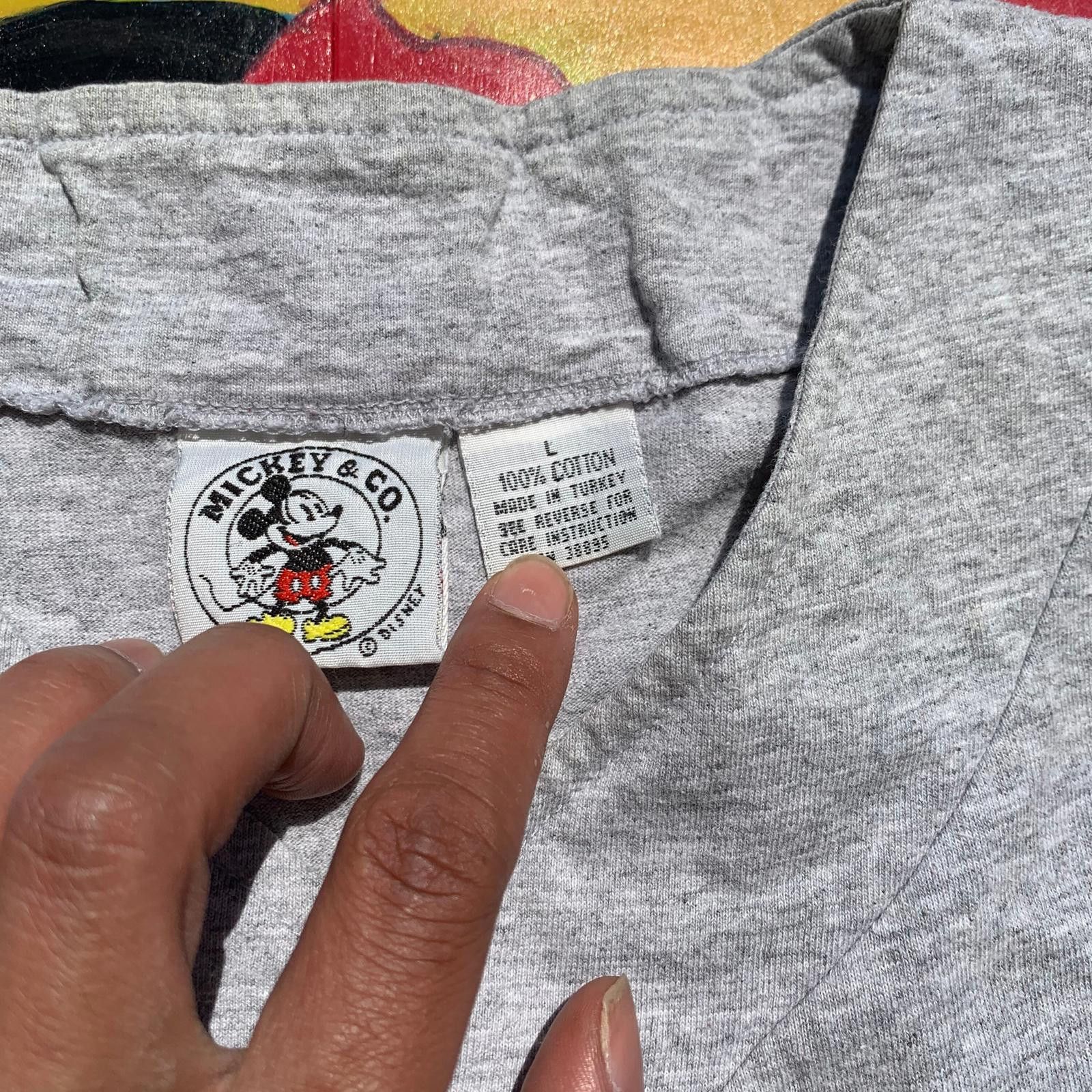 Mickey & Co. Vintage Mickey Mouse Baseball Style Button-Up Shirt Size ONE SIZE - 3 Thumbnail