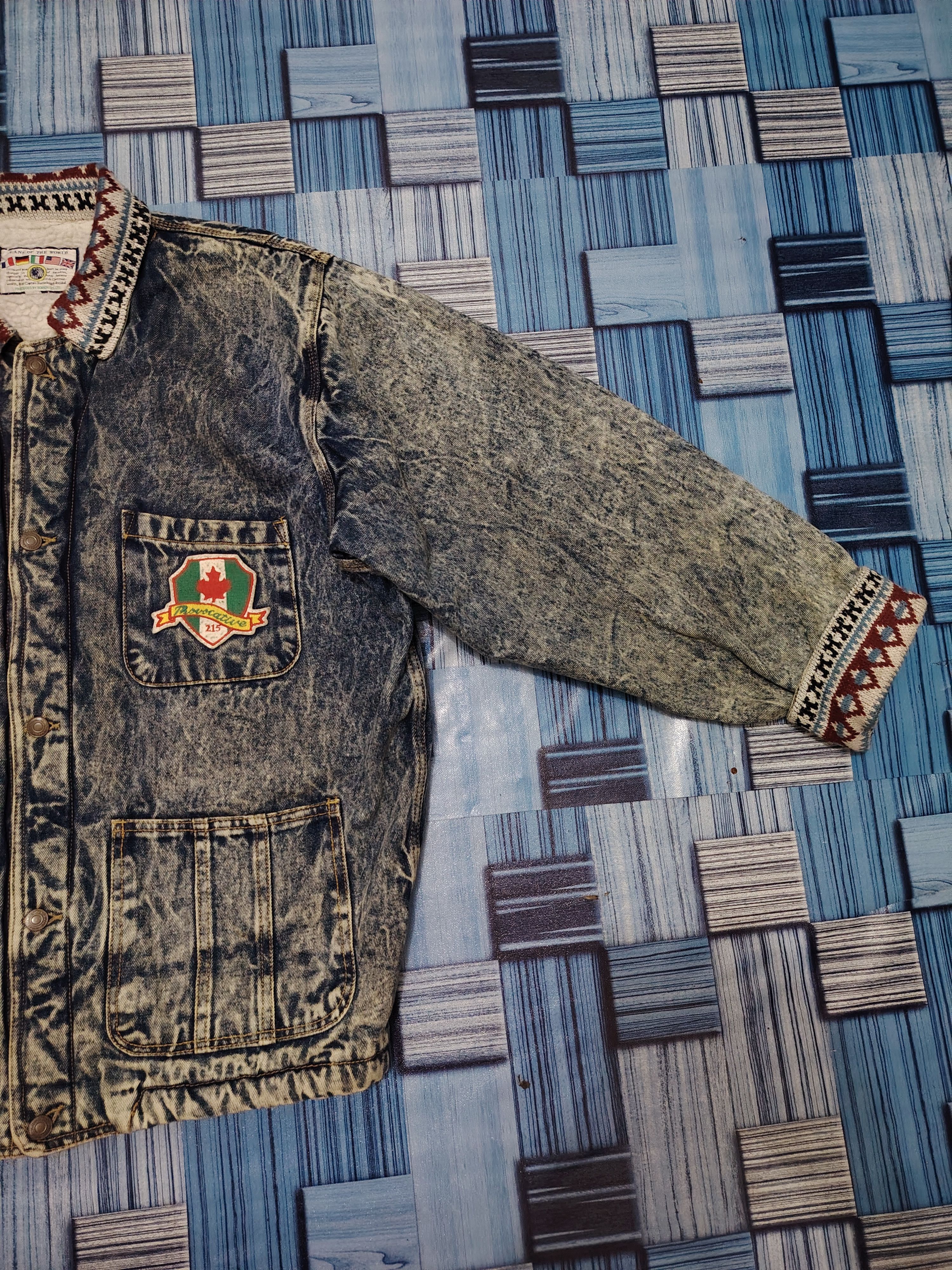 Japanese Brand 💥Insane💥 Intl bobson flared jeans Distressed denim jacket Size US XL / EU 56 / 4 - 4 Thumbnail