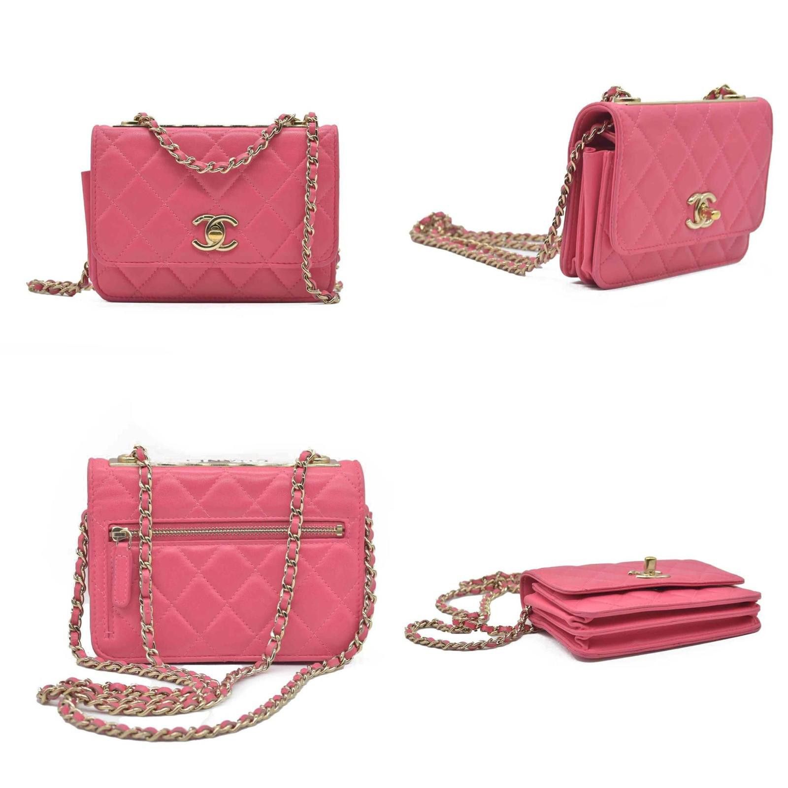 Chanel Chanel Lambskin Quilted Mini Trendy CC Wallet On Chain WOC Size ONE SIZE - 2 Thumbnail