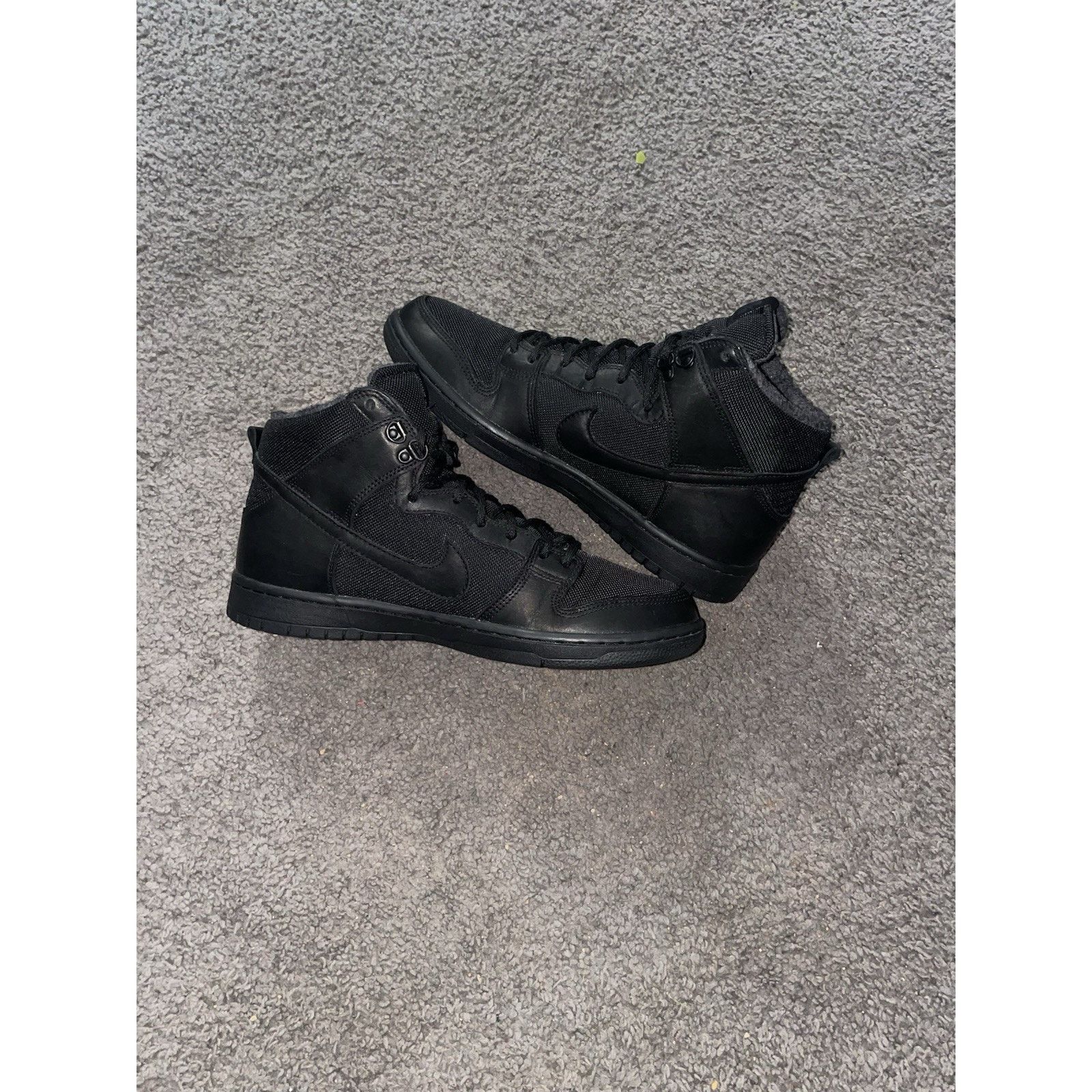 Nike Size 10.5- BOTA x Nike SB Dunk High Pro Triple Black Shoes Size US 10.5 / EU 43-44 - 3 Thumbnail