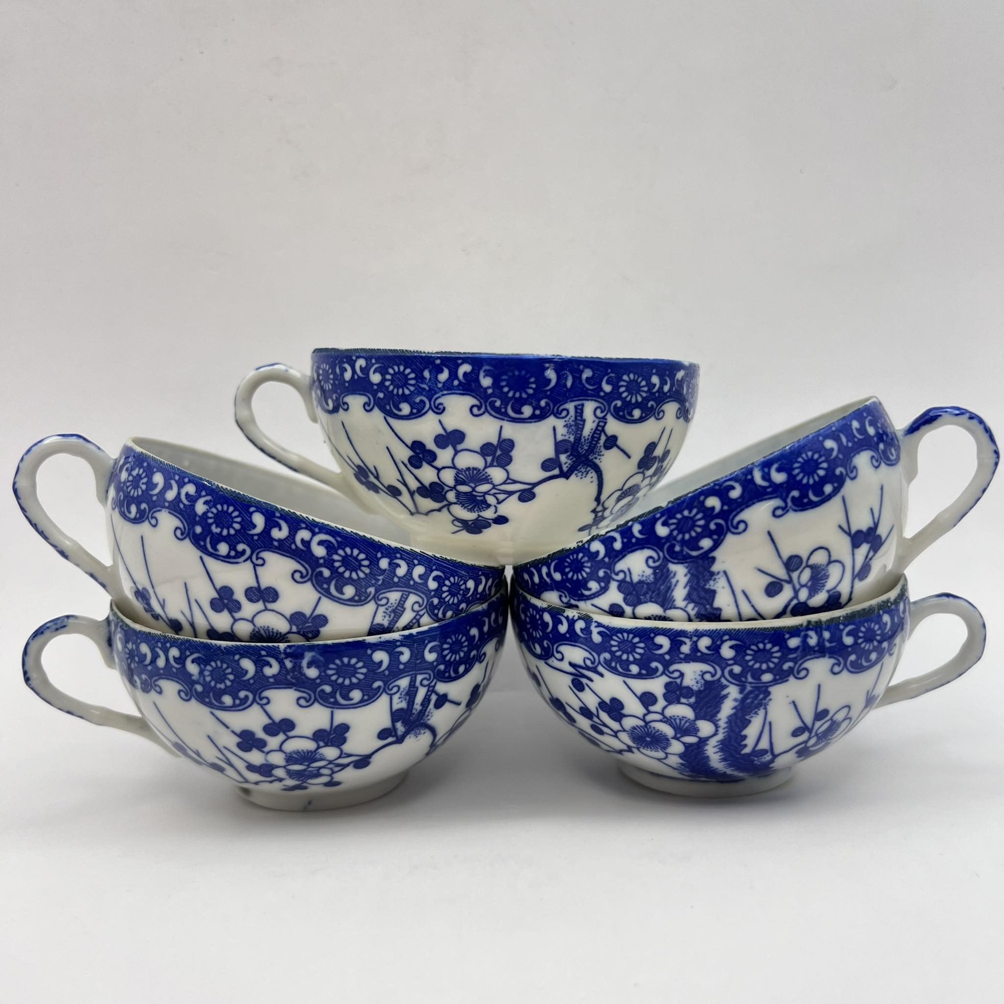 Vintage Vintage Porcelain Cherry Blossoms Set of 5 Cups Floral Japan Size ONE SIZE - 2 Thumbnail