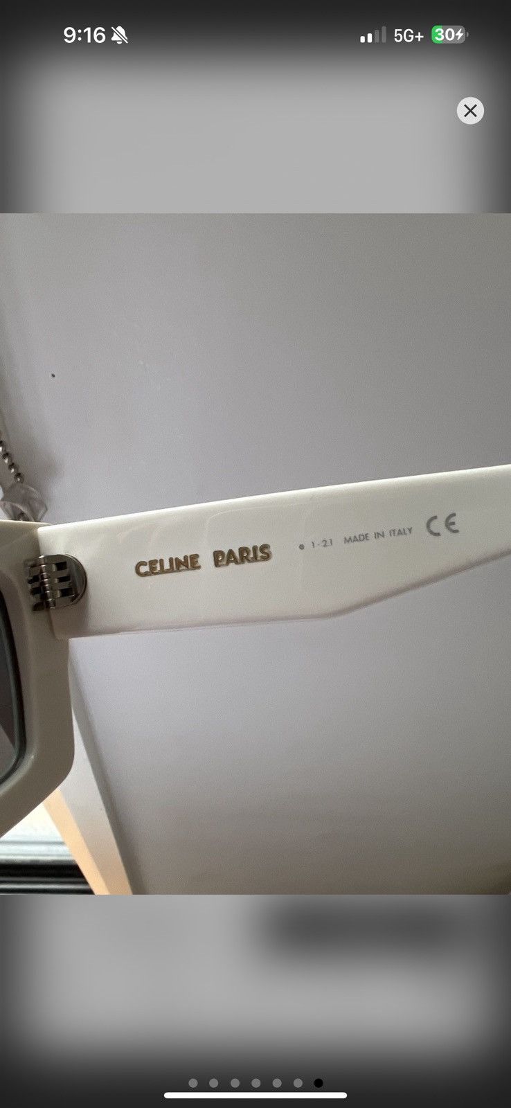 Celine Celine CL40214U White Rectangular Sunglasses Size ONE SIZE - 7 Thumbnail